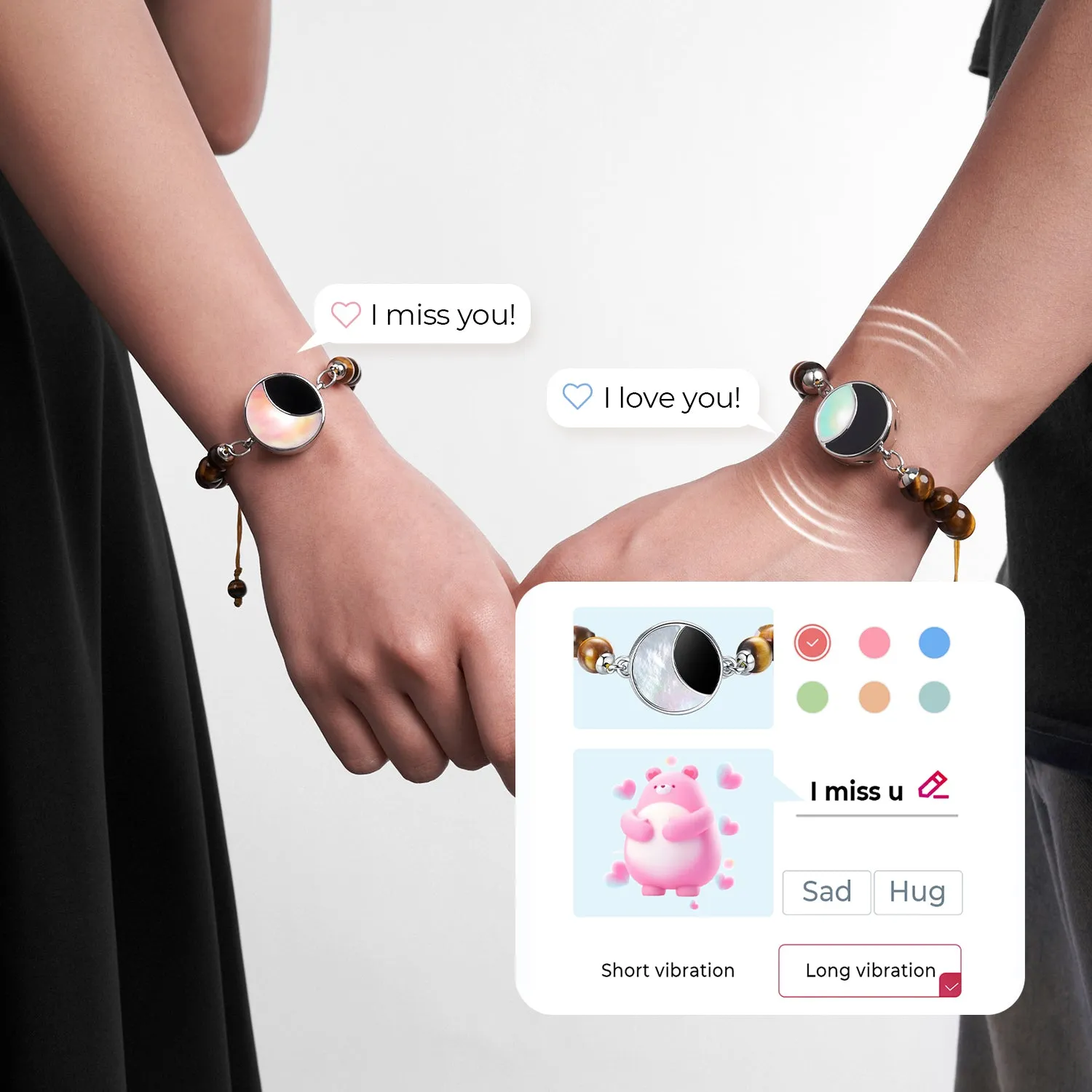 Lunar Glow Touch Bracelets with Tiger's Eye Beads sold by Totwoo product image thumbnail 4