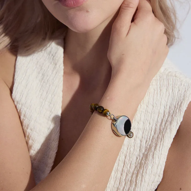 Lunar Glow Touch Bracelets with Tiger's Eye Beads sold by Totwoo product image thumbnail 5