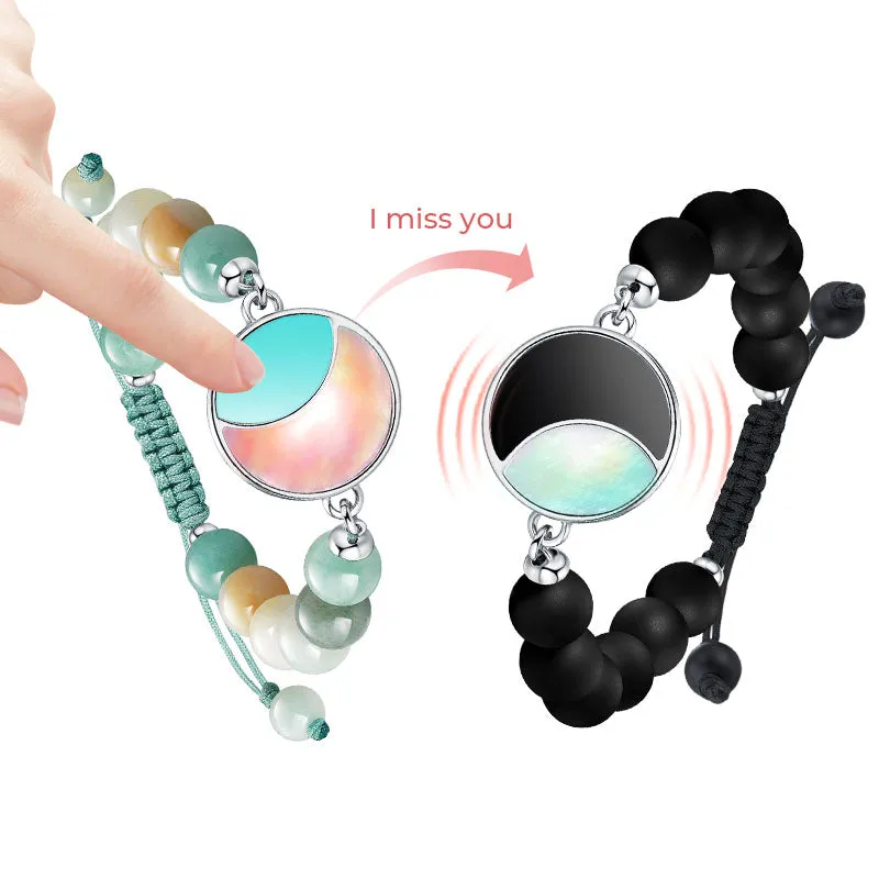 Lunar Glow Touch Bracelets with Amazonite and Black Onyx Beads sold by Totwoo product image thumbnail 2