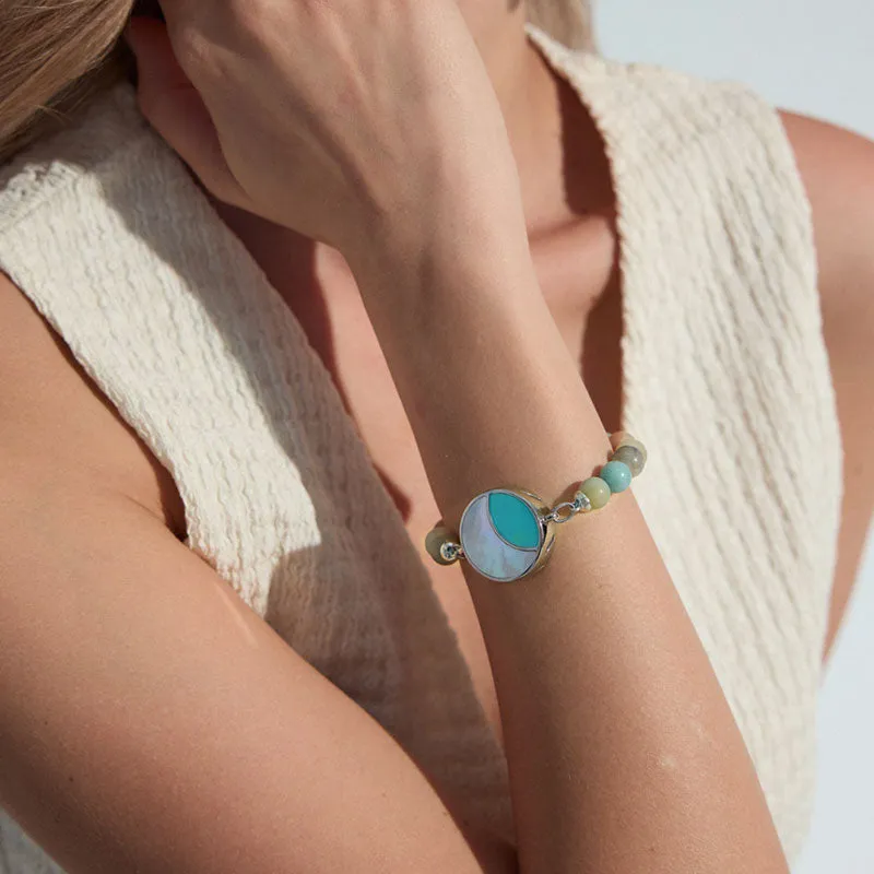 Lunar Glow Touch Bracelets with Amazonite and Black Onyx Beads sold by Totwoo product image thumbnail 5