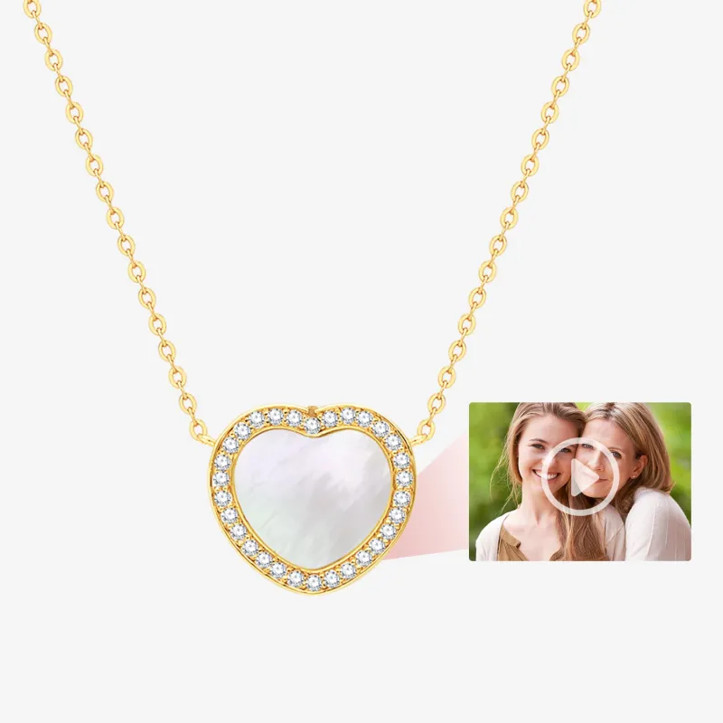 Totwoo MEMORY Digital Locket Heart Necklace(Gold) made by Totwoo