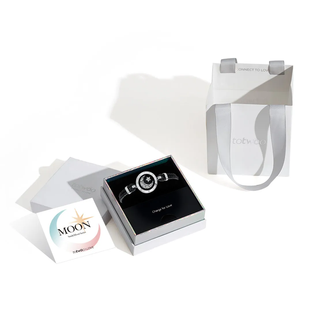 Moon Touch Bracelet with Leather Braided Cord sold by Totwoo product image thumbnail 5