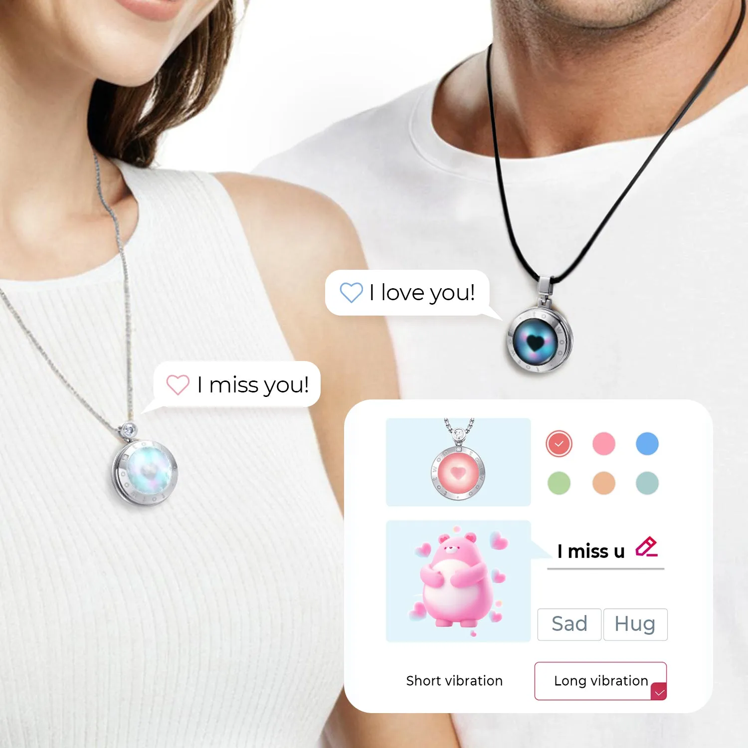 Soulmate 2.0 Touch Necklace with Mother of Pearl Panel sold by Totwoo product image thumbnail 4