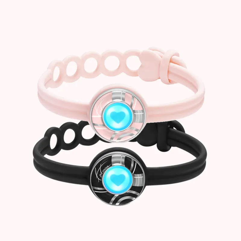 Candy Wave Touch Bracelets (Black+Pink) sold by Totwoo