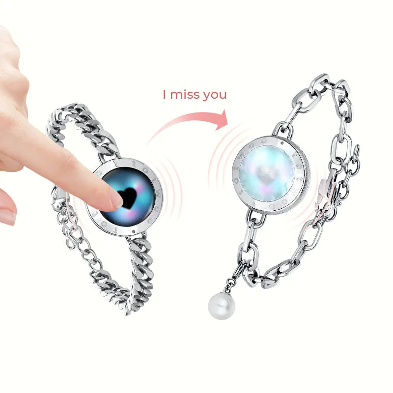Soulmate 2.0 Single Touch Bracelet (Silver Paperclip Chain) sold by Totwoo product image thumbnail 2