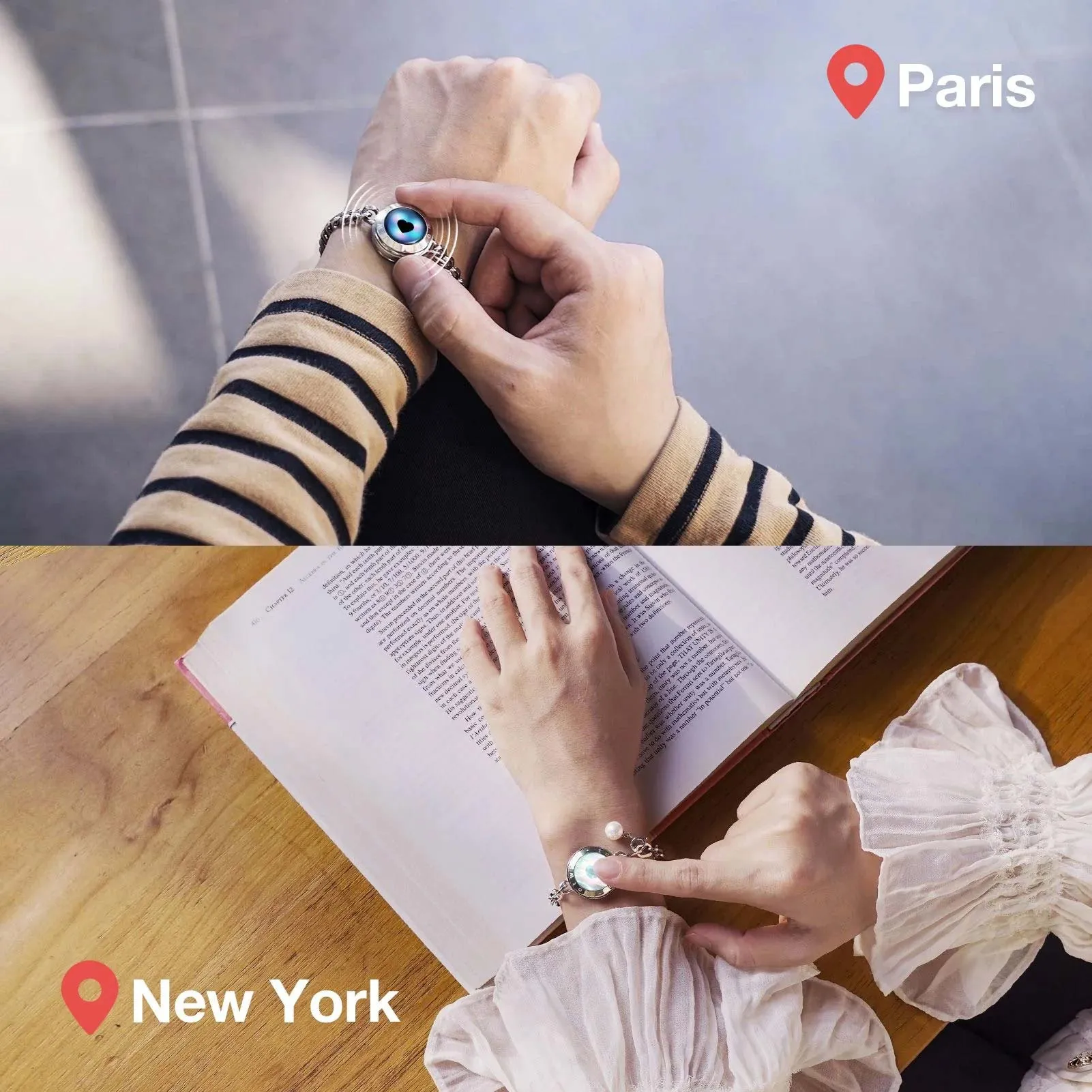 Soulmate 2.0 Single Touch Bracelet (Silver Paperclip Chain) sold by Totwoo product image thumbnail 3