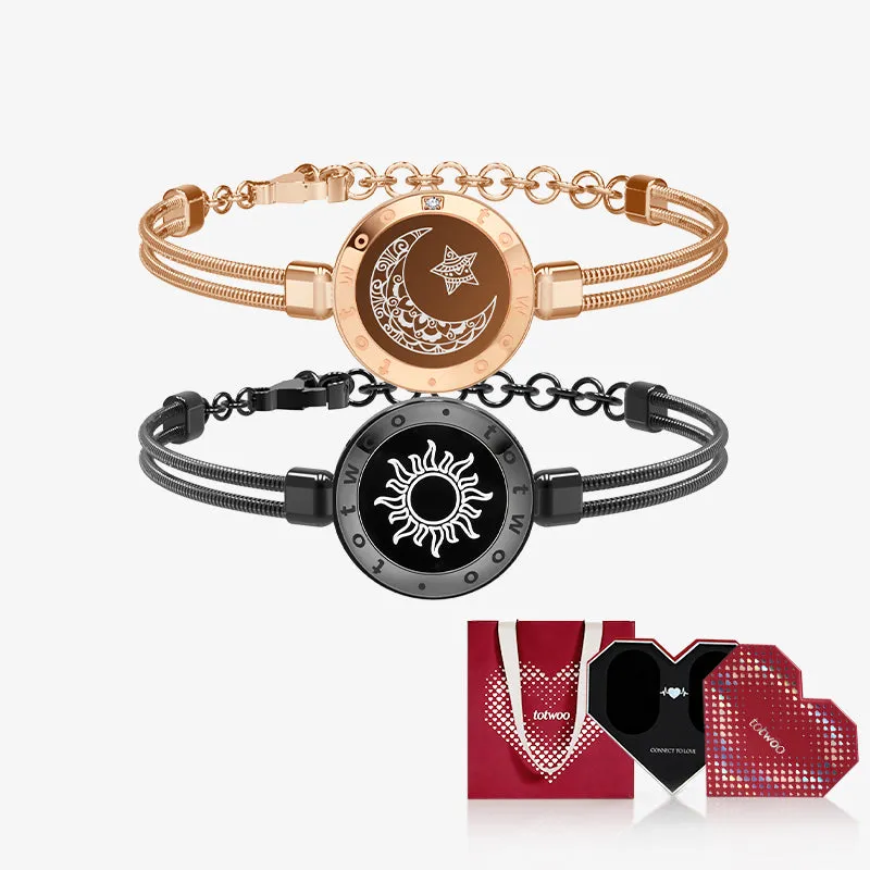 [Totwoo Signal Gift Box] Sun & Moon Snake Chain Touch Bracelets sold by Totwoo
