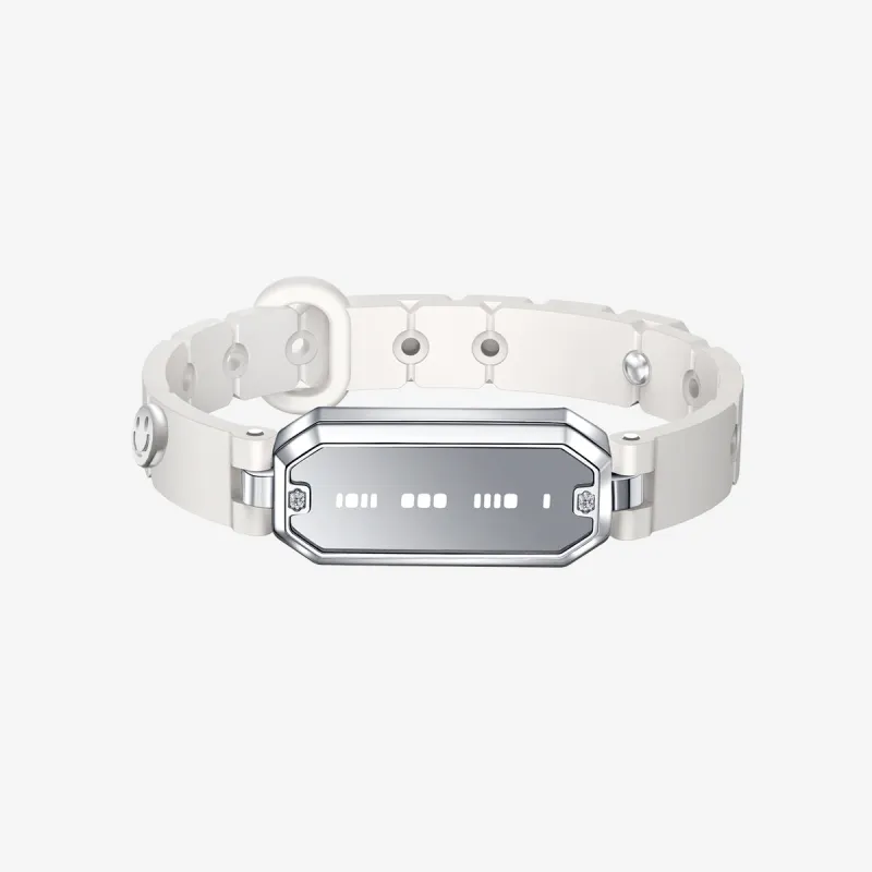 Morse Love Touch Bracelet with White Silicone Single made by Totwoo