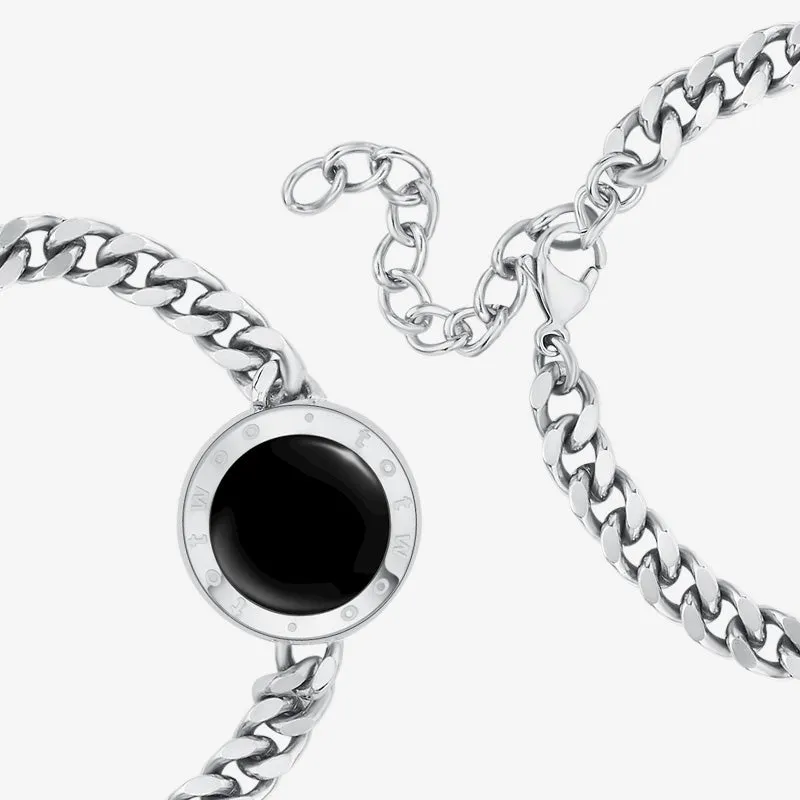 Soulmate 2.0 Single Touch Bracelet (Silver Cuban Chain) sold by Totwoo product image thumbnail 5