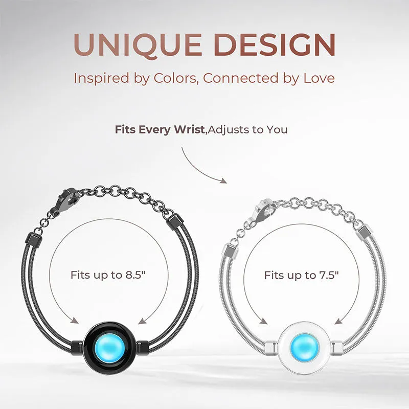 Candy Duo Touch Bracelets with Snake Chain (Black+Blue) sold by Totwoo product image thumbnail 4