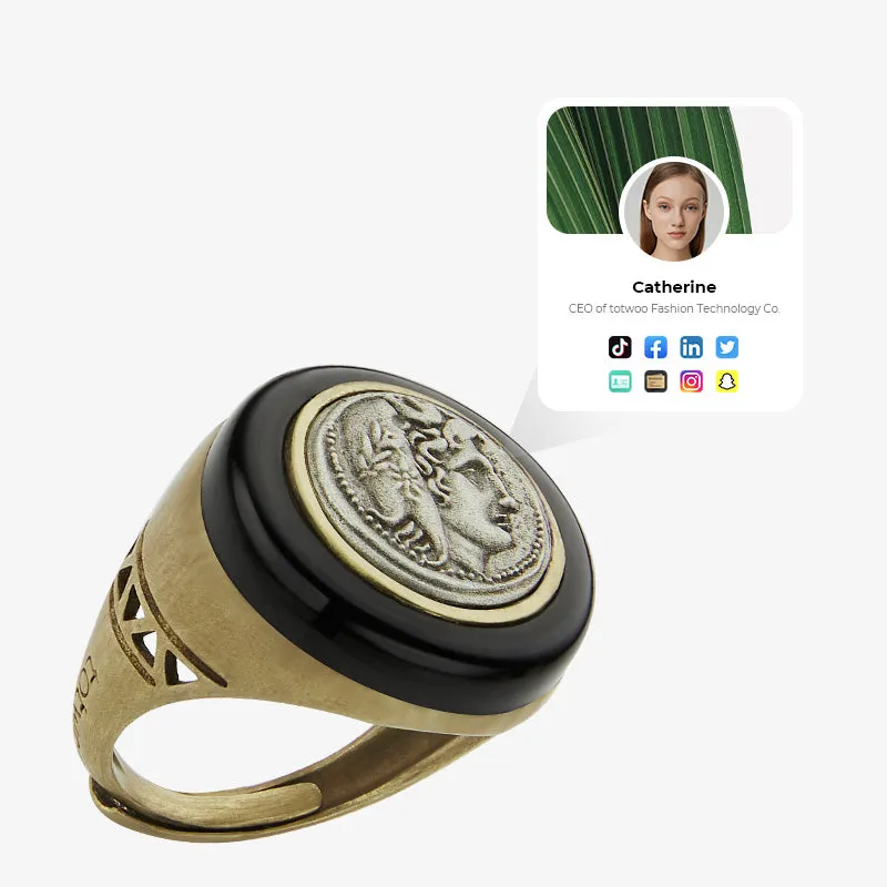 totwoo MEET Venus Greek Coin Smart Ring sold by Totwoo