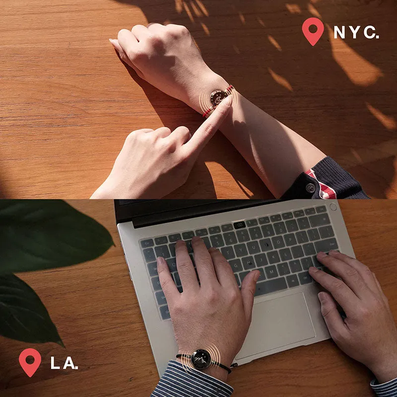 Mountain&Sea Touch Bracelets with Milan Rope(Black+Red) sold by Totwoo product image thumbnail 3