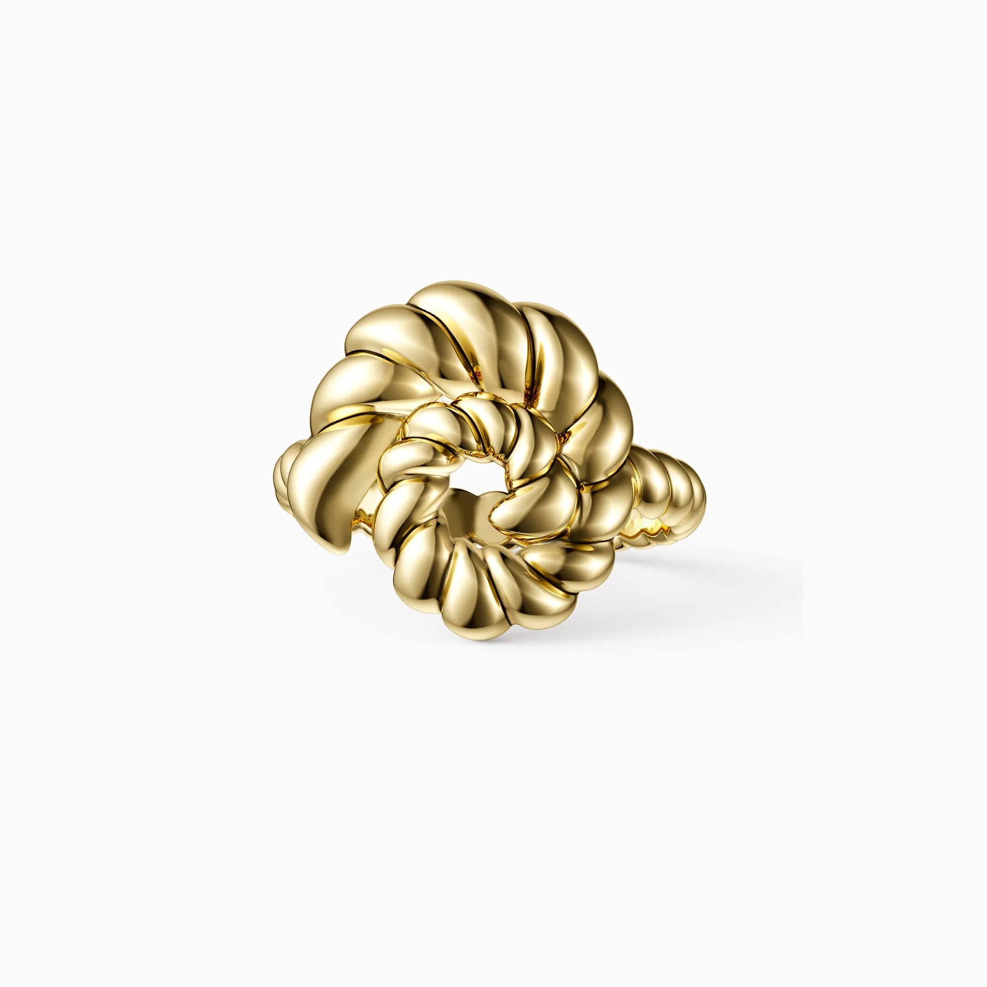 Gold Conch Rope Ring sold by Vanimy Jewelry
