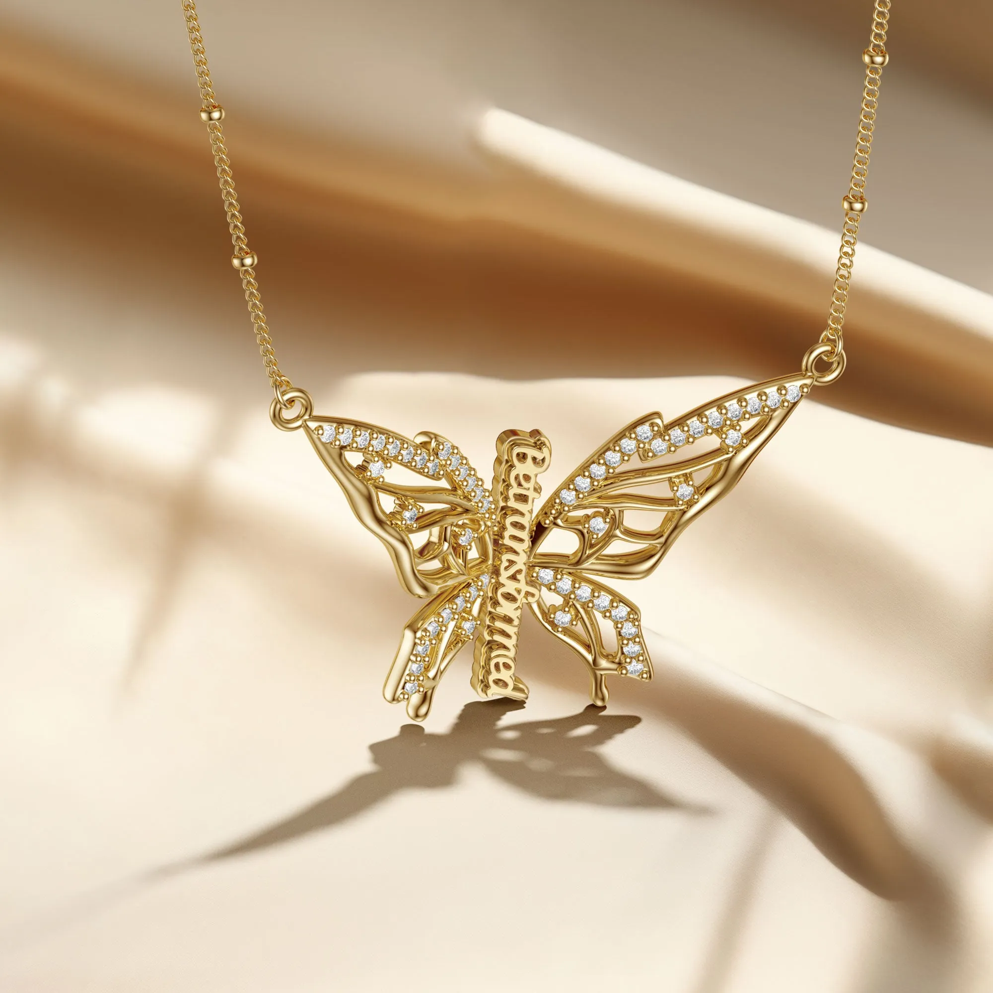 Be Transformed Molten Butterfly Necklace sold by Vanimy Jewelry product image thumbnail 4