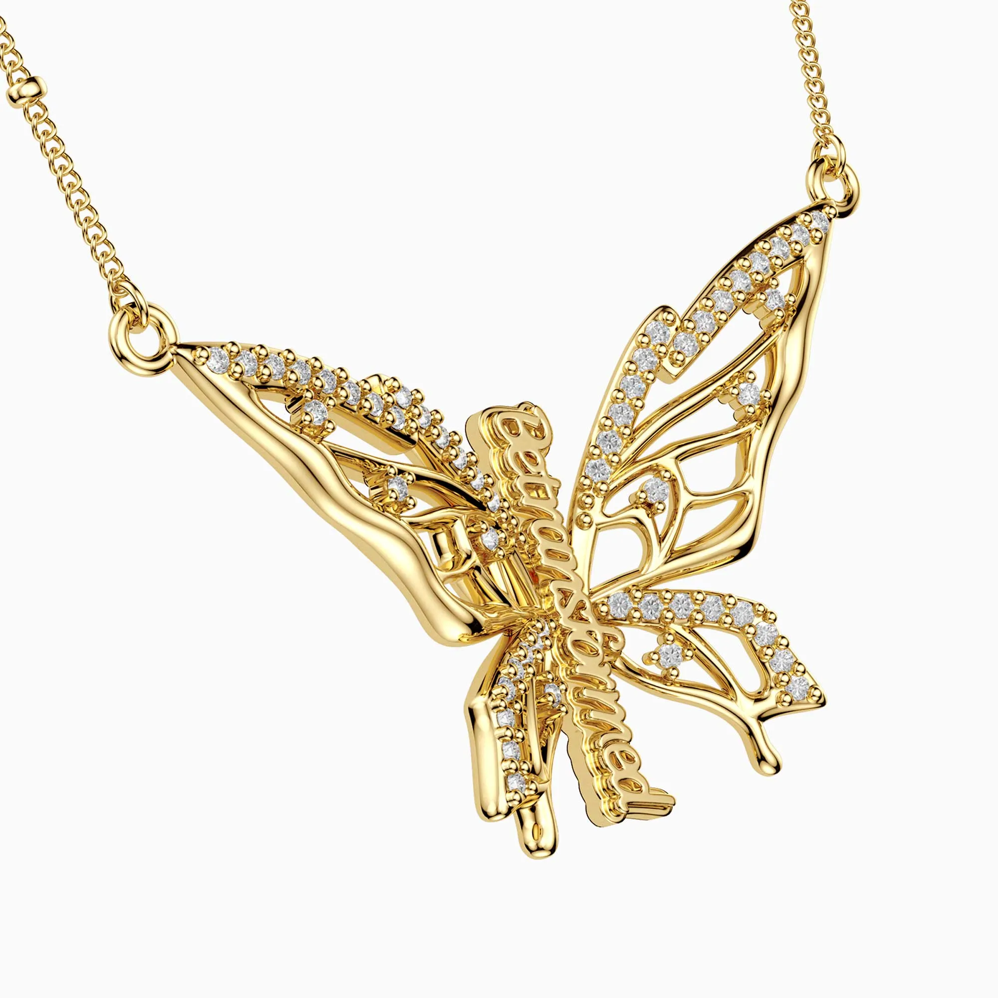 Be Transformed Molten Butterfly Necklace sold by Vanimy Jewelry product image thumbnail 2