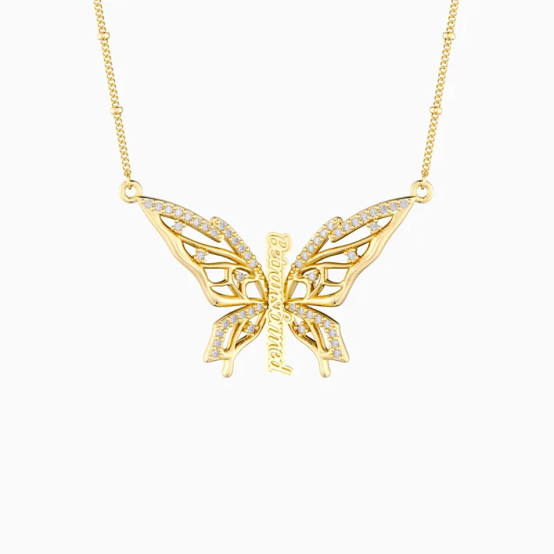 Be Transformed Molten Butterfly Necklace sold by Vanimy Jewelry