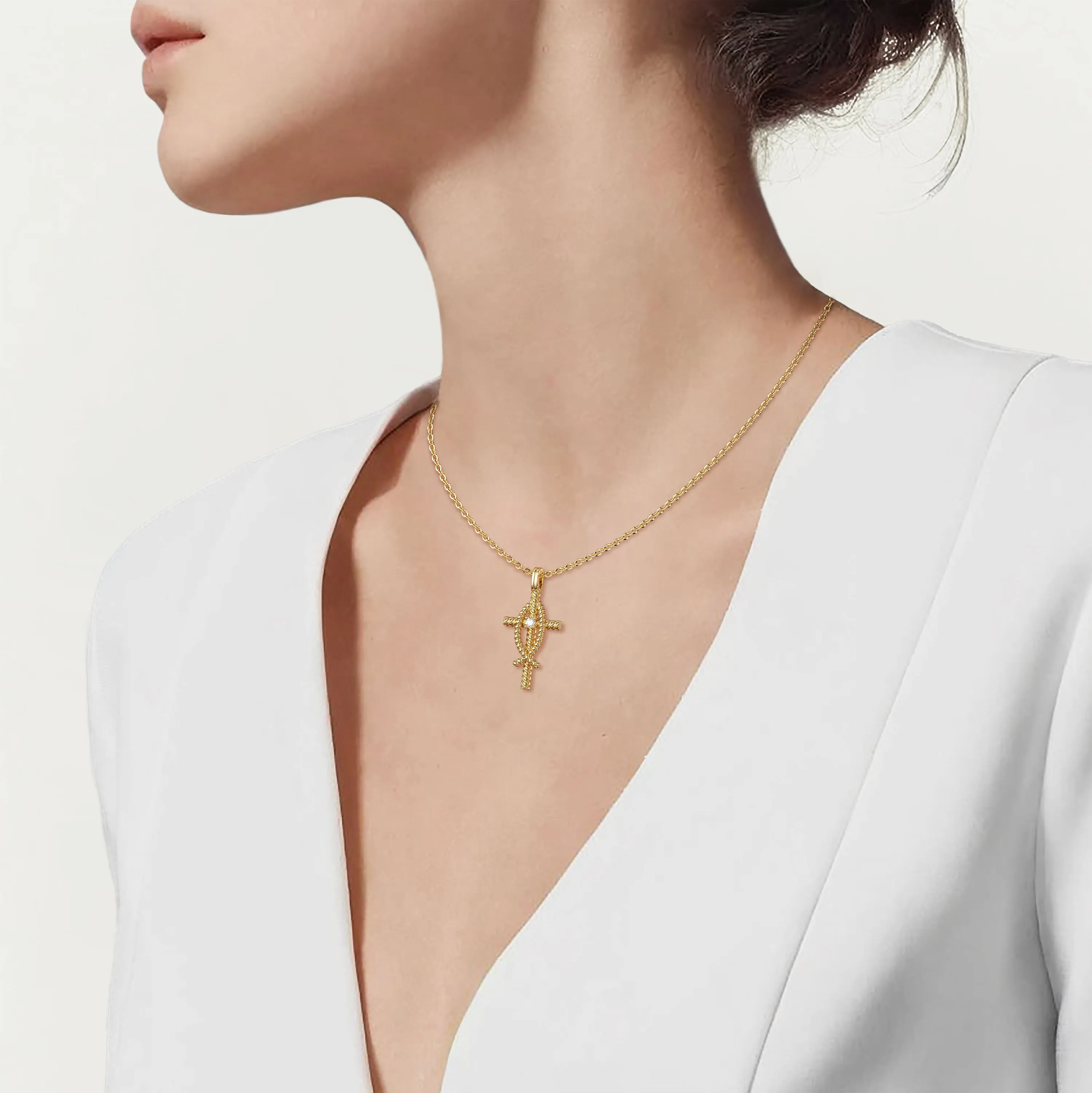 Cord Ichthys Necklace sold by Vanimy Jewelry product image thumbnail 2