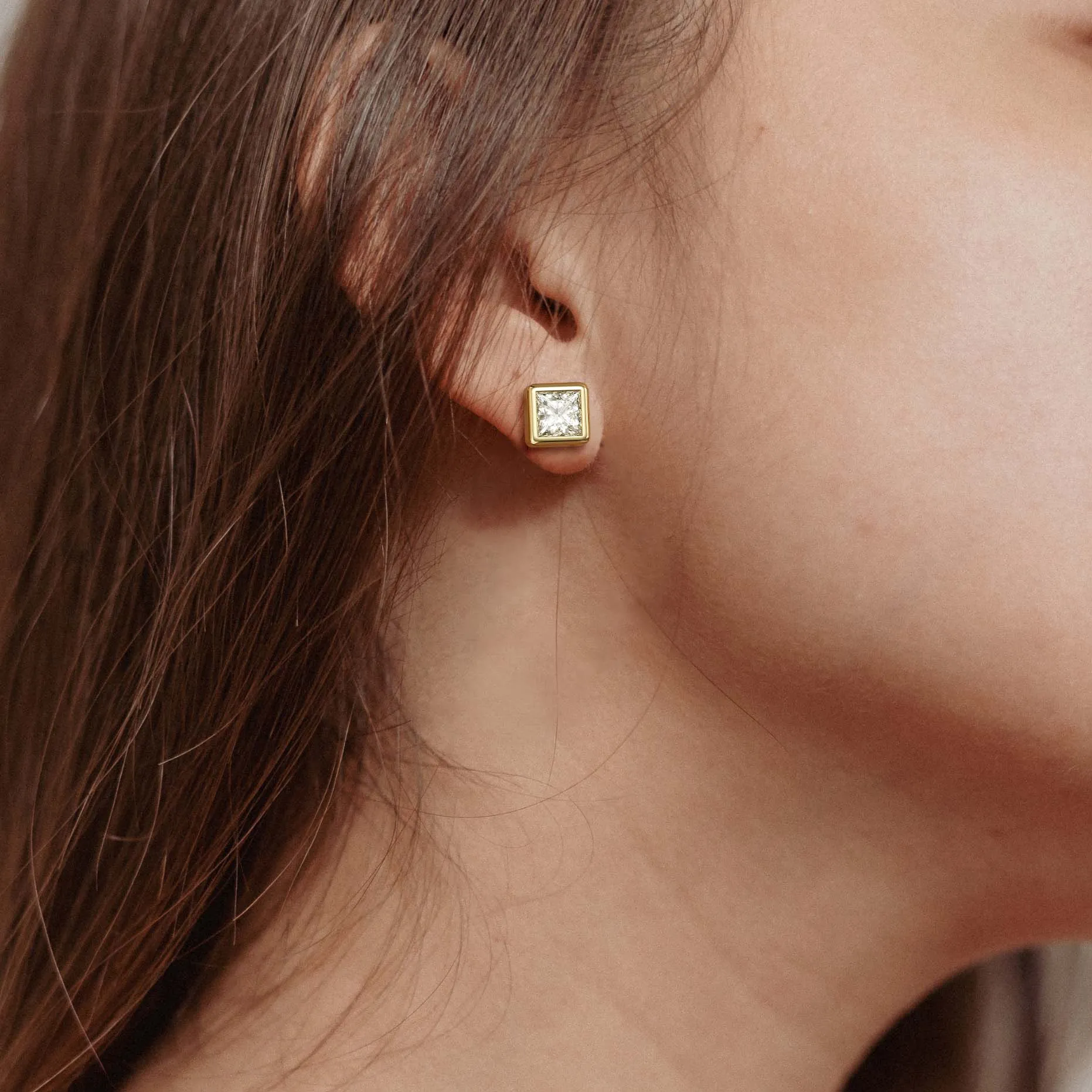 Square Zircon Stud Earrings sold by Vanimy Jewelry product image thumbnail 2