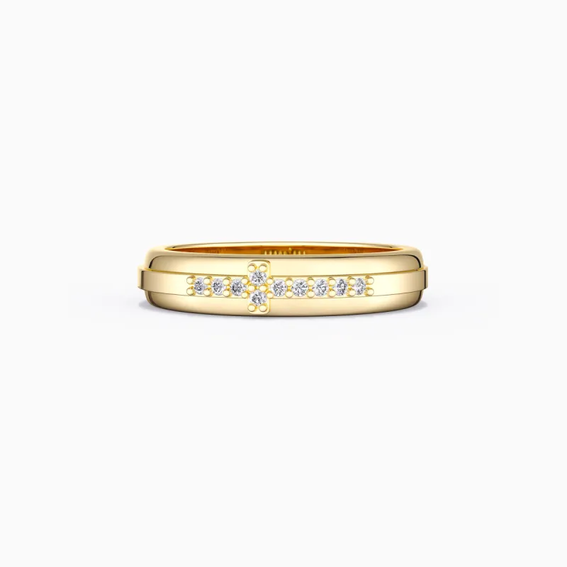 Cross Pray Bands Ring - Gold Vermeil sold by Vanimy Jewelry