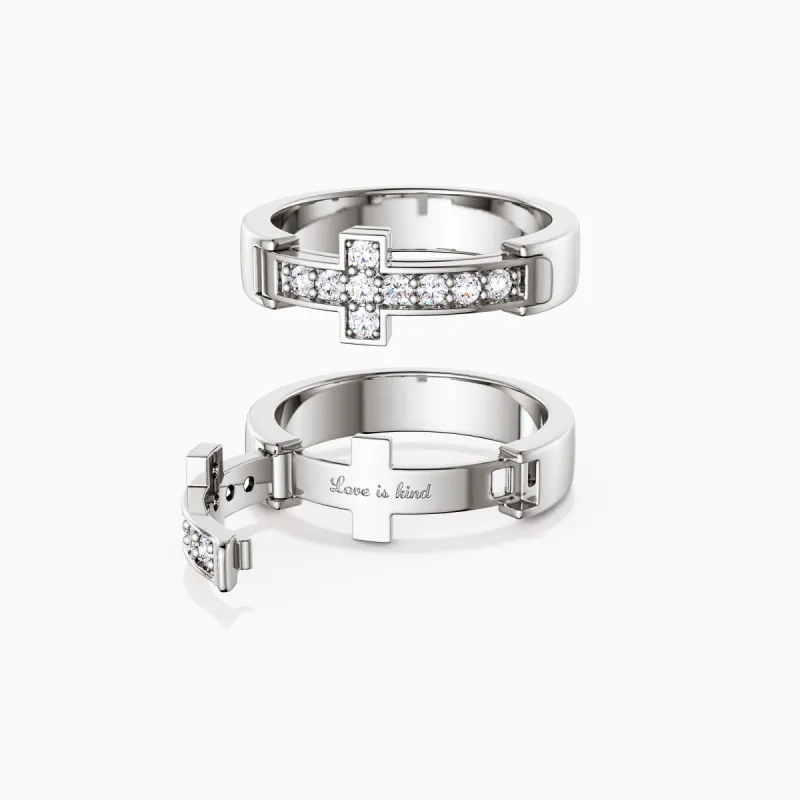 Eternal Love Cross Promise Ring sold by Vanimy Jewelry