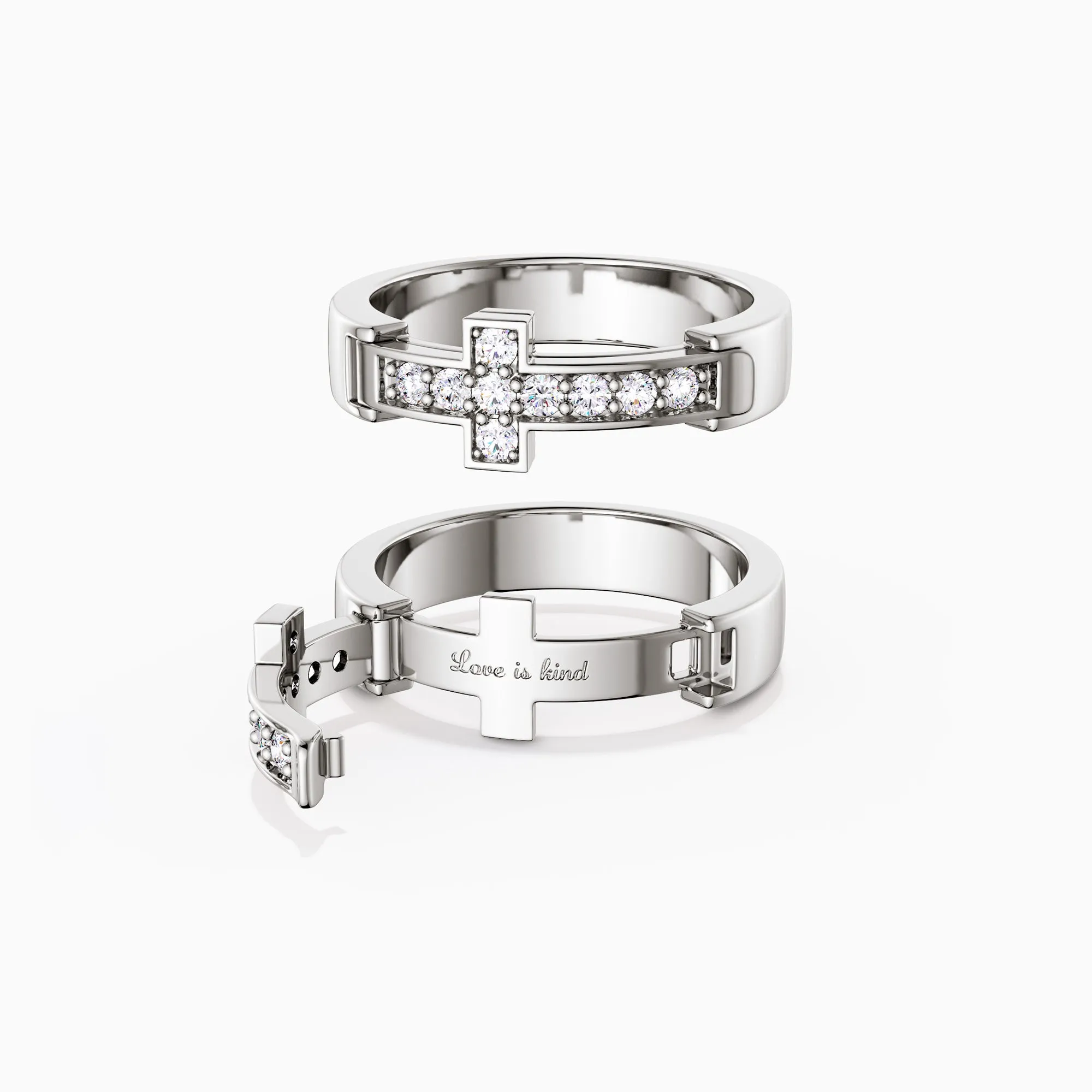 Eternal Love Cross Promise Ring sold by Vanimy Jewelry