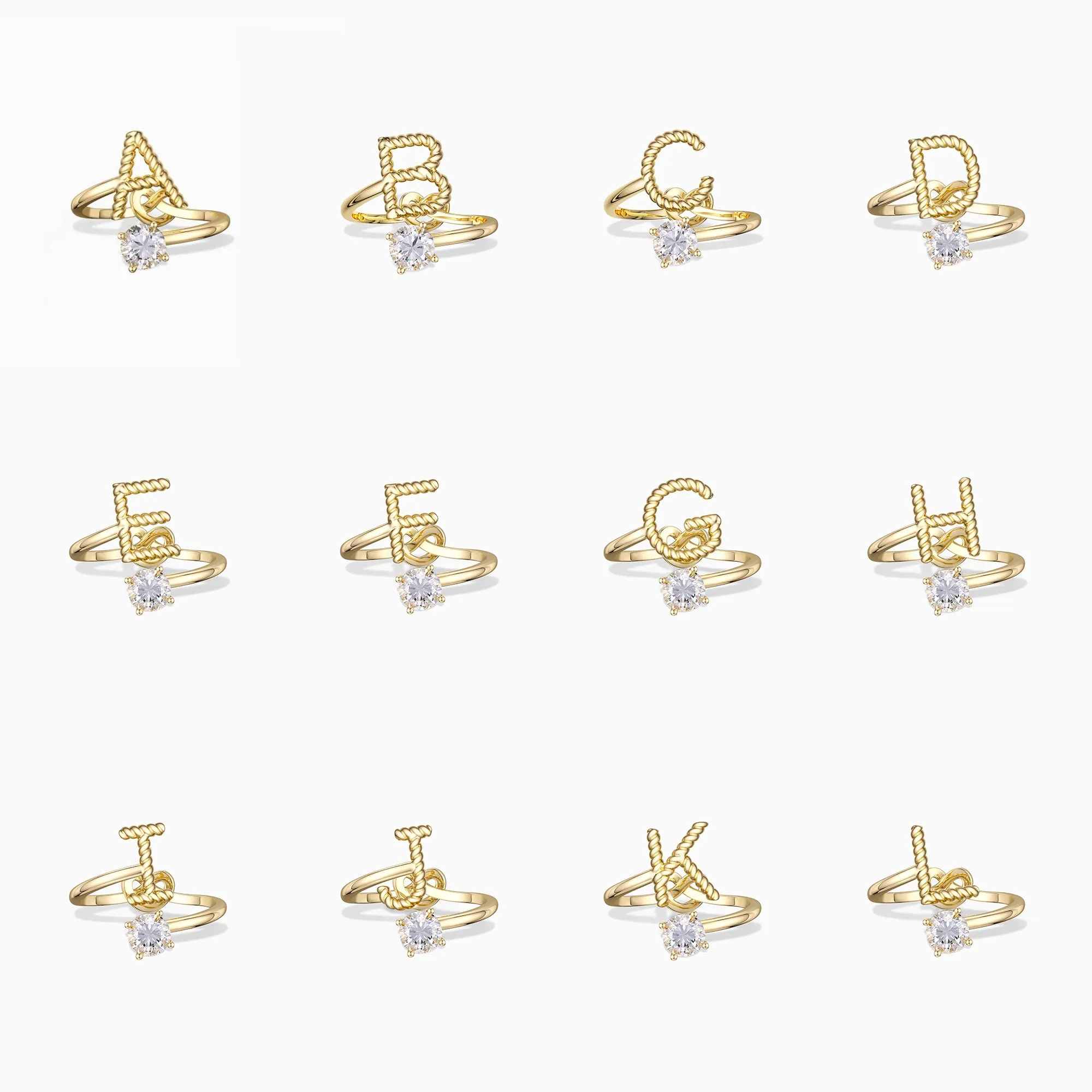 Letter Strand Knot Ring sold by Vanimy Jewelry