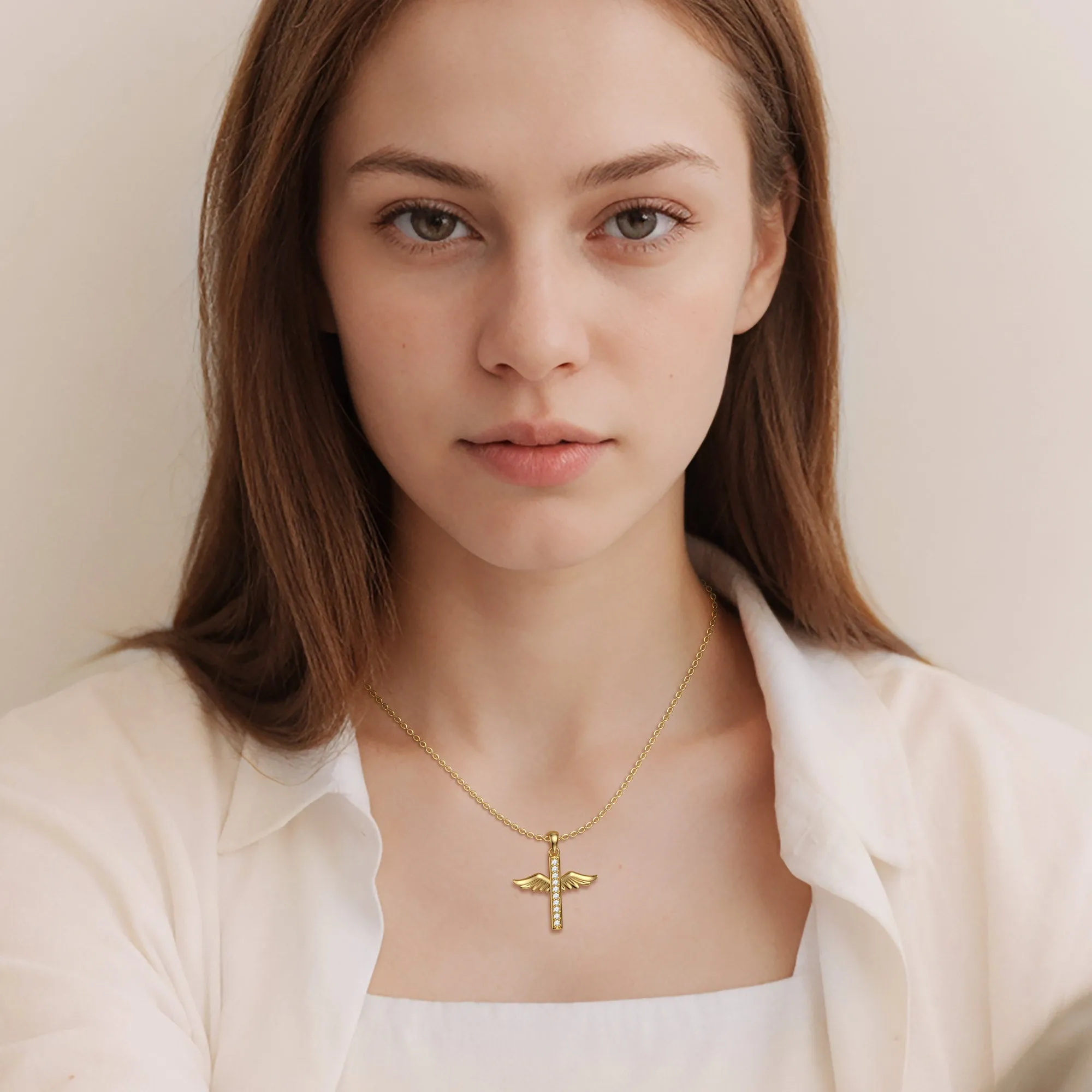 Eternal Guardian Wing Mini Pendant Necklace sold by Vanimy Jewelry product image thumbnail 2