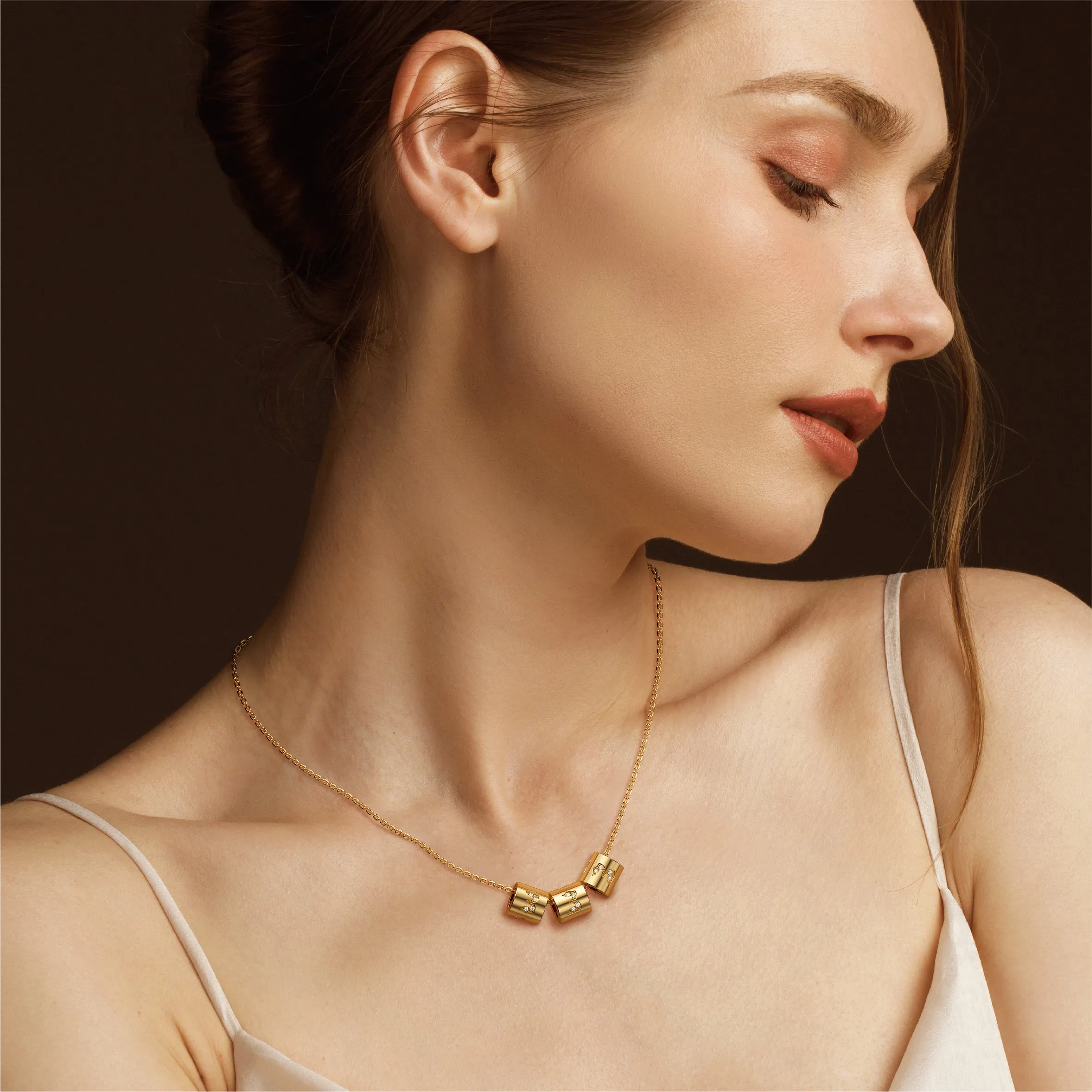 Angel Number 333 Bead Pendant Necklace sold by Vanimy Jewelry product image thumbnail 2