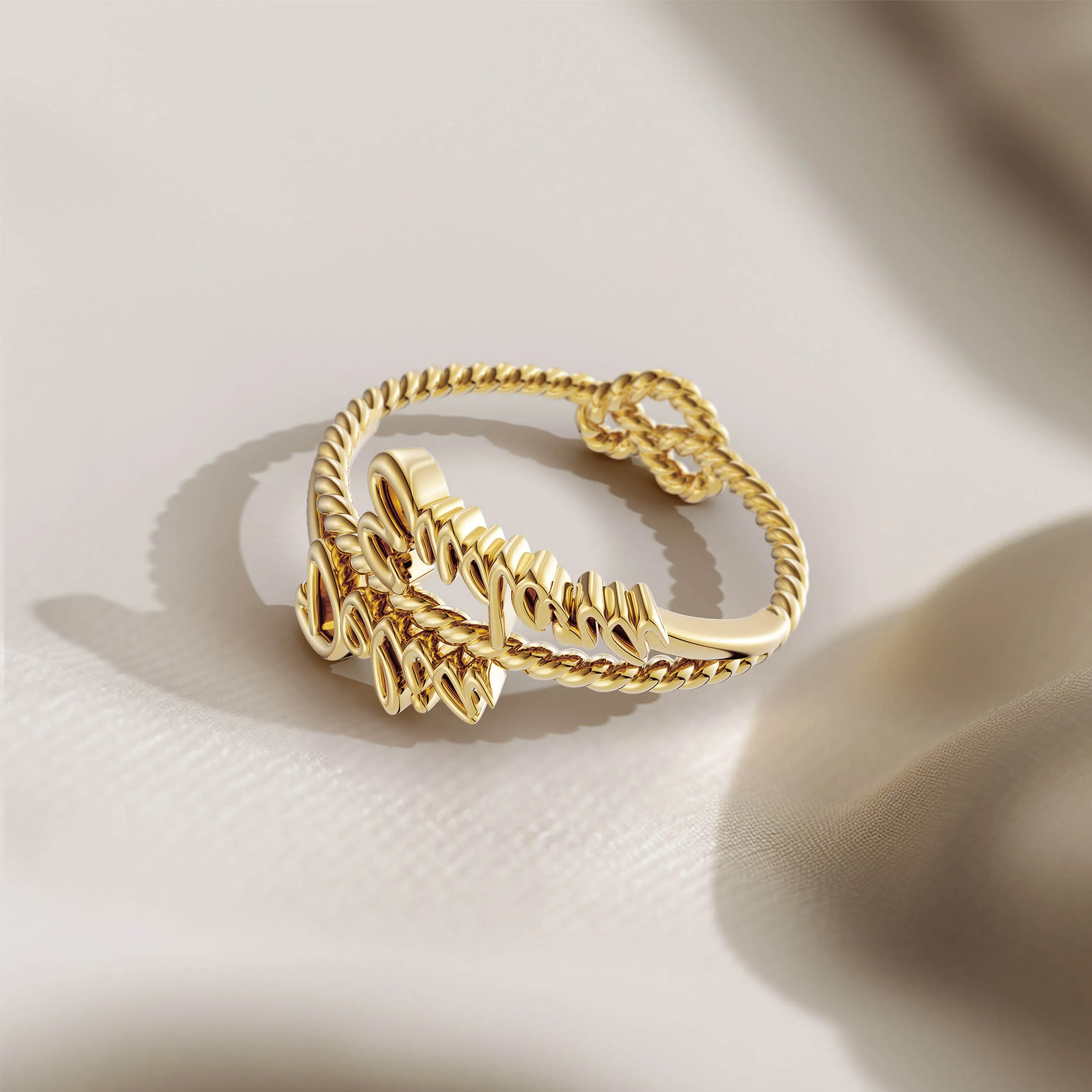 Name Personalized Knot Ring sold by Vanimy Jewelry product image thumbnail 2