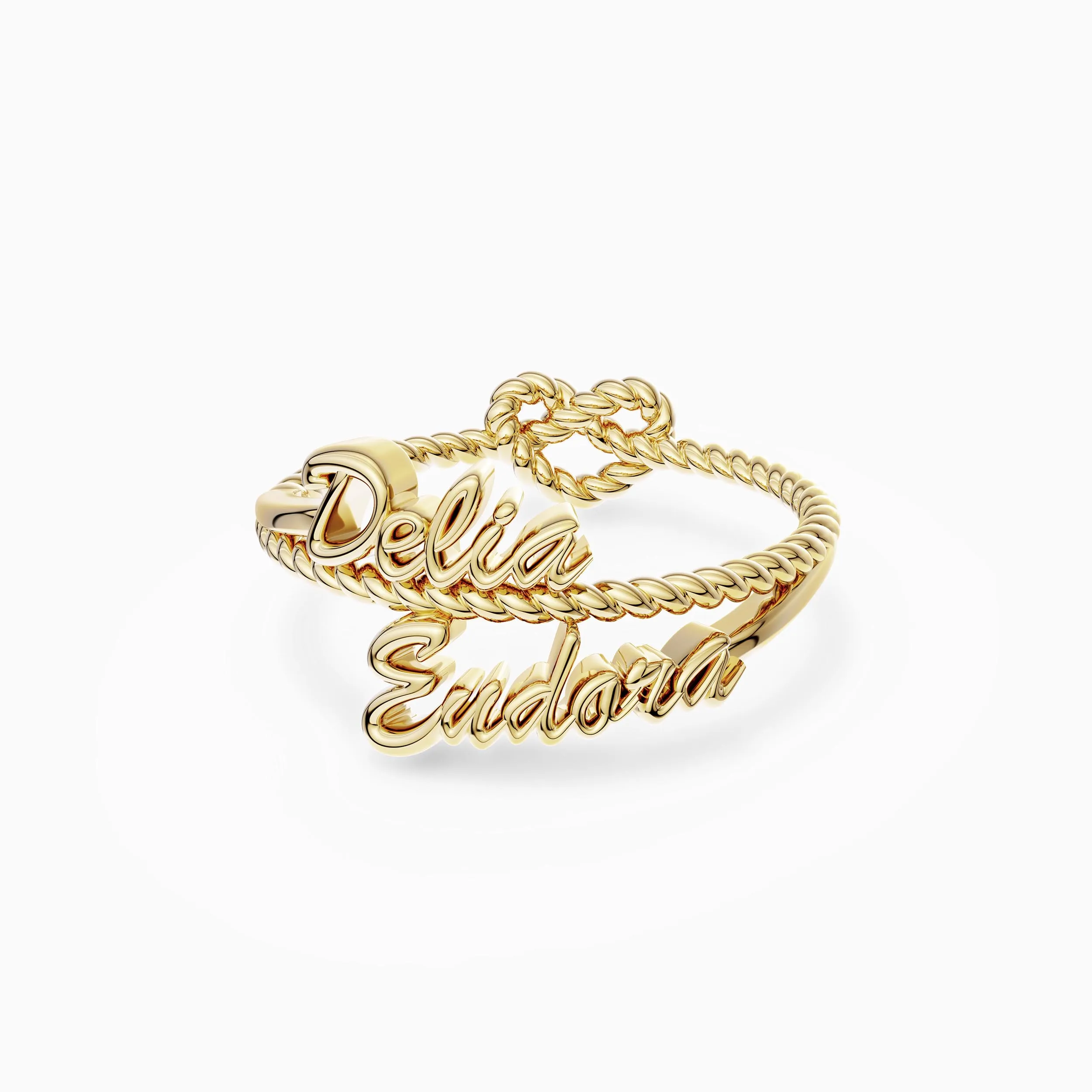 Name Personalized Knot Ring sold by Vanimy Jewelry