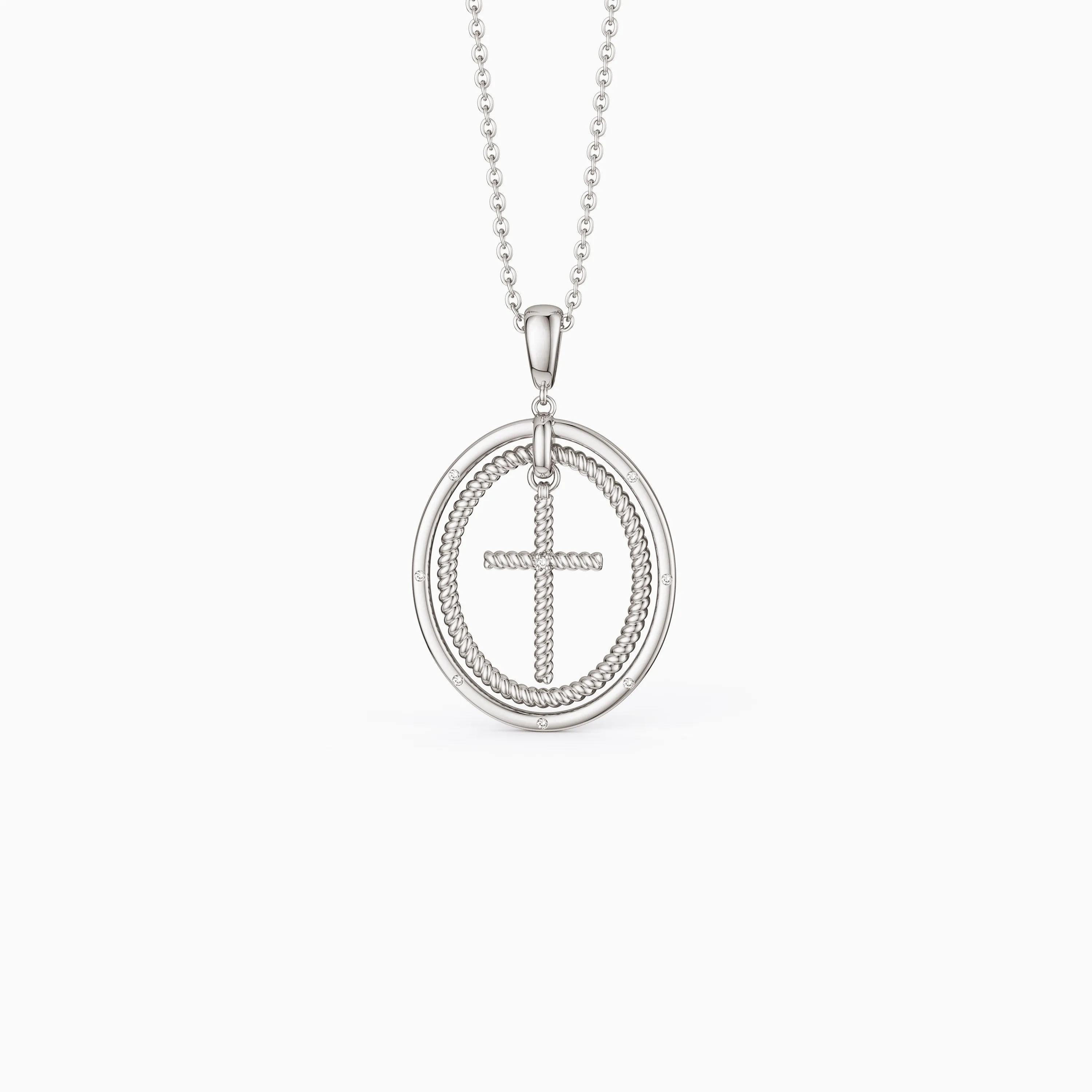 Oval Cross Cord Necklace sold by Vanimy Jewelry product image thumbnail 5