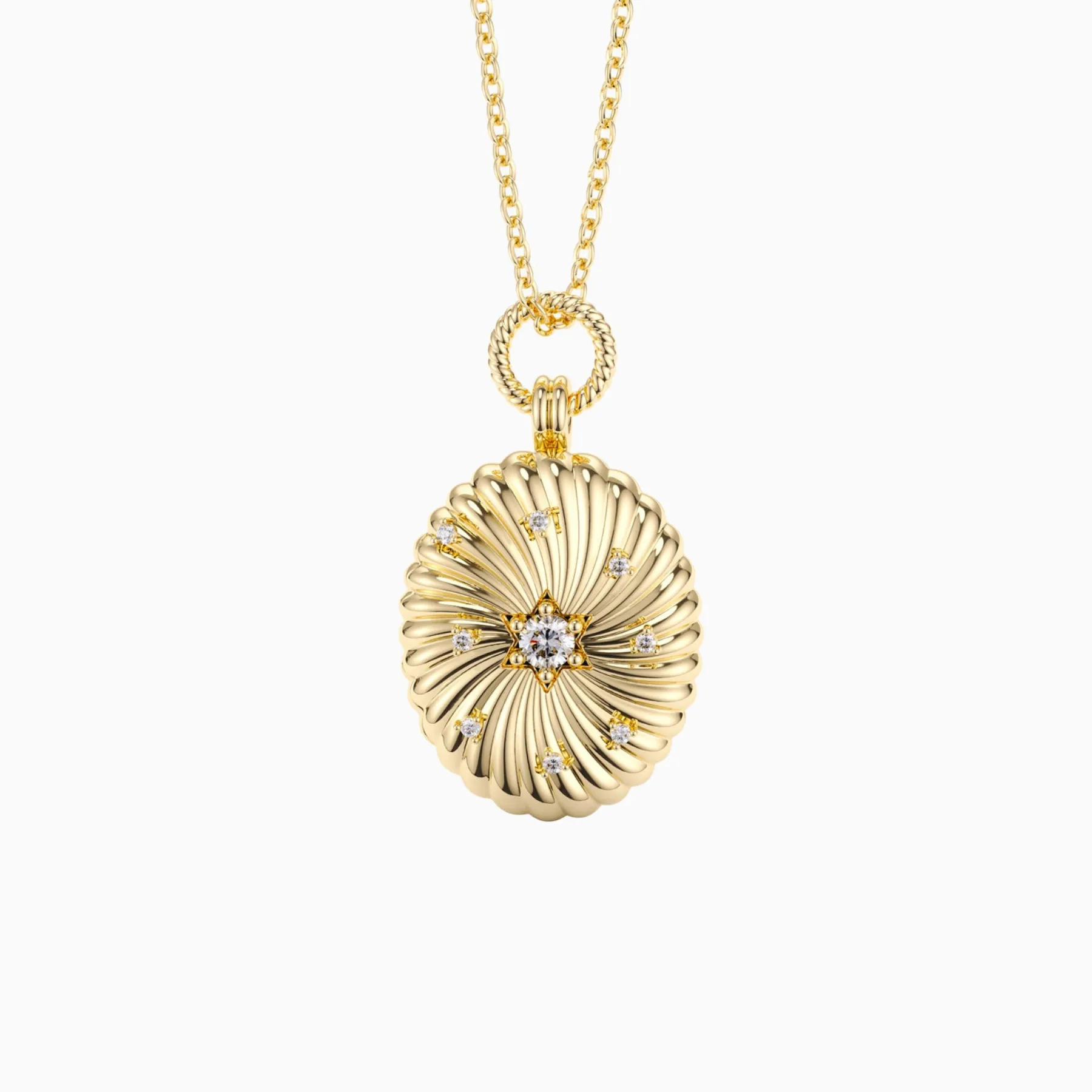 Ad Astra Per Aspera Oval Stardust Locket Necklace sold by Vanimy Jewelry