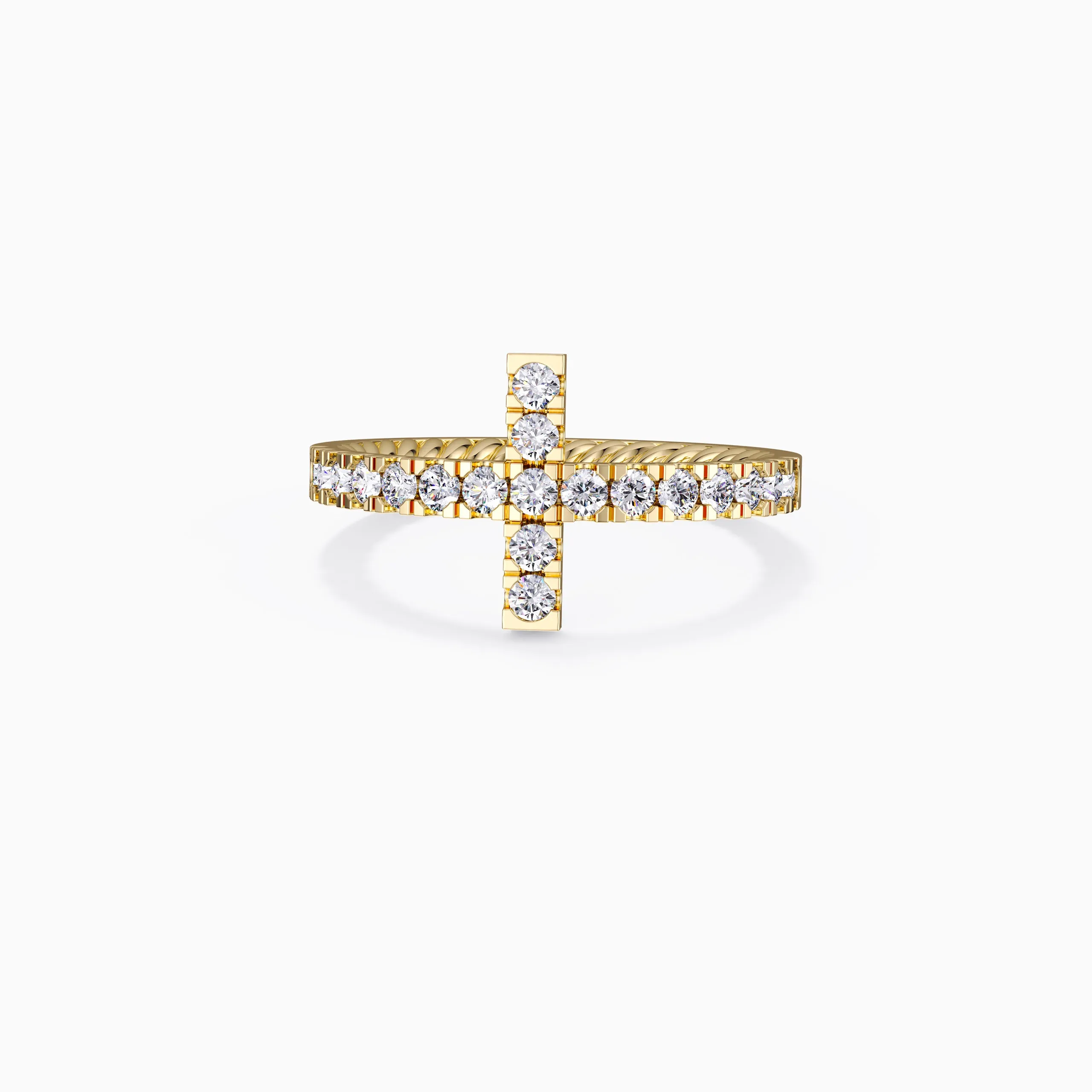 Pavé Cross Stack Ring sold by Vanimy Jewelry