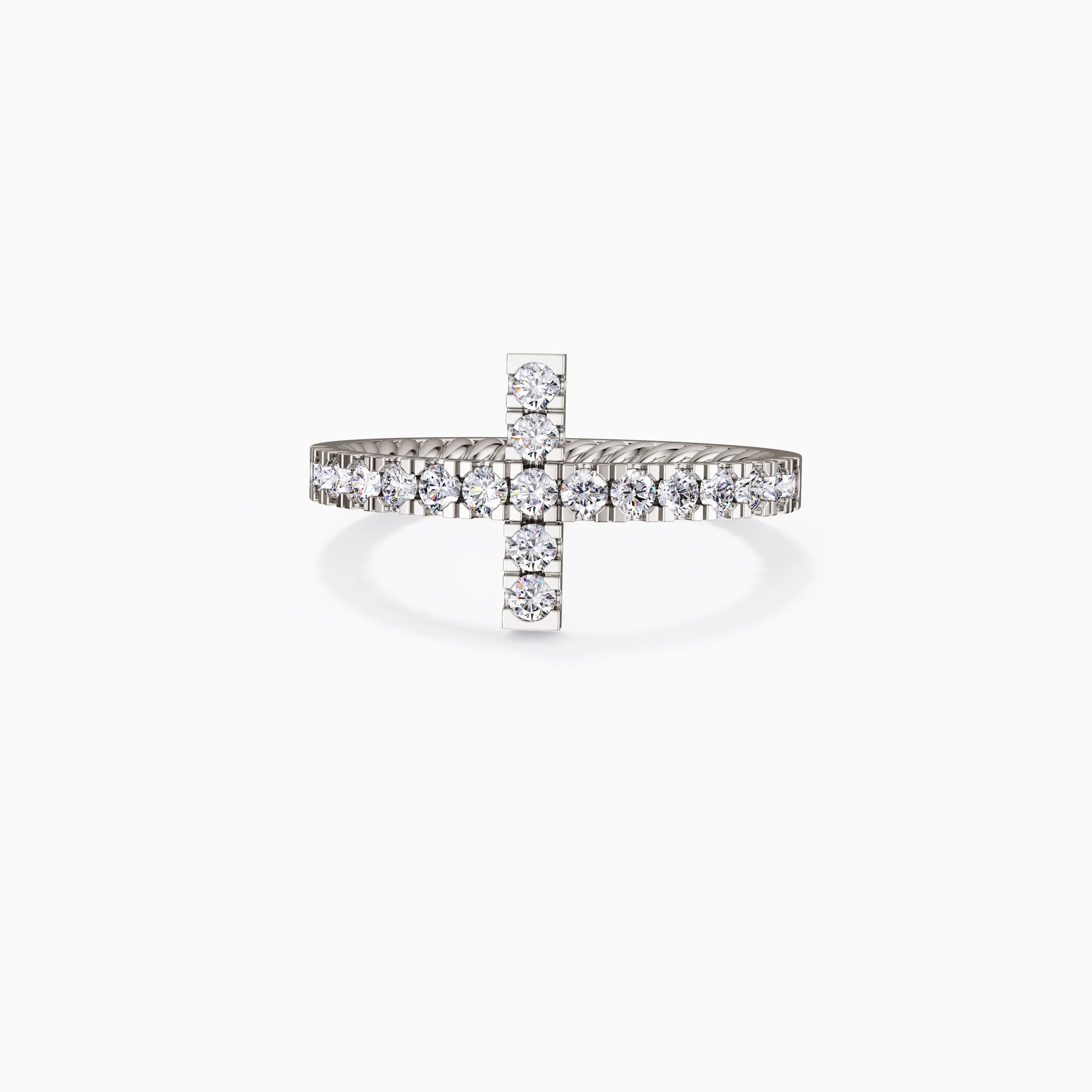 Pavé Cross Stack Ring sold by Vanimy Jewelry product image thumbnail 5
