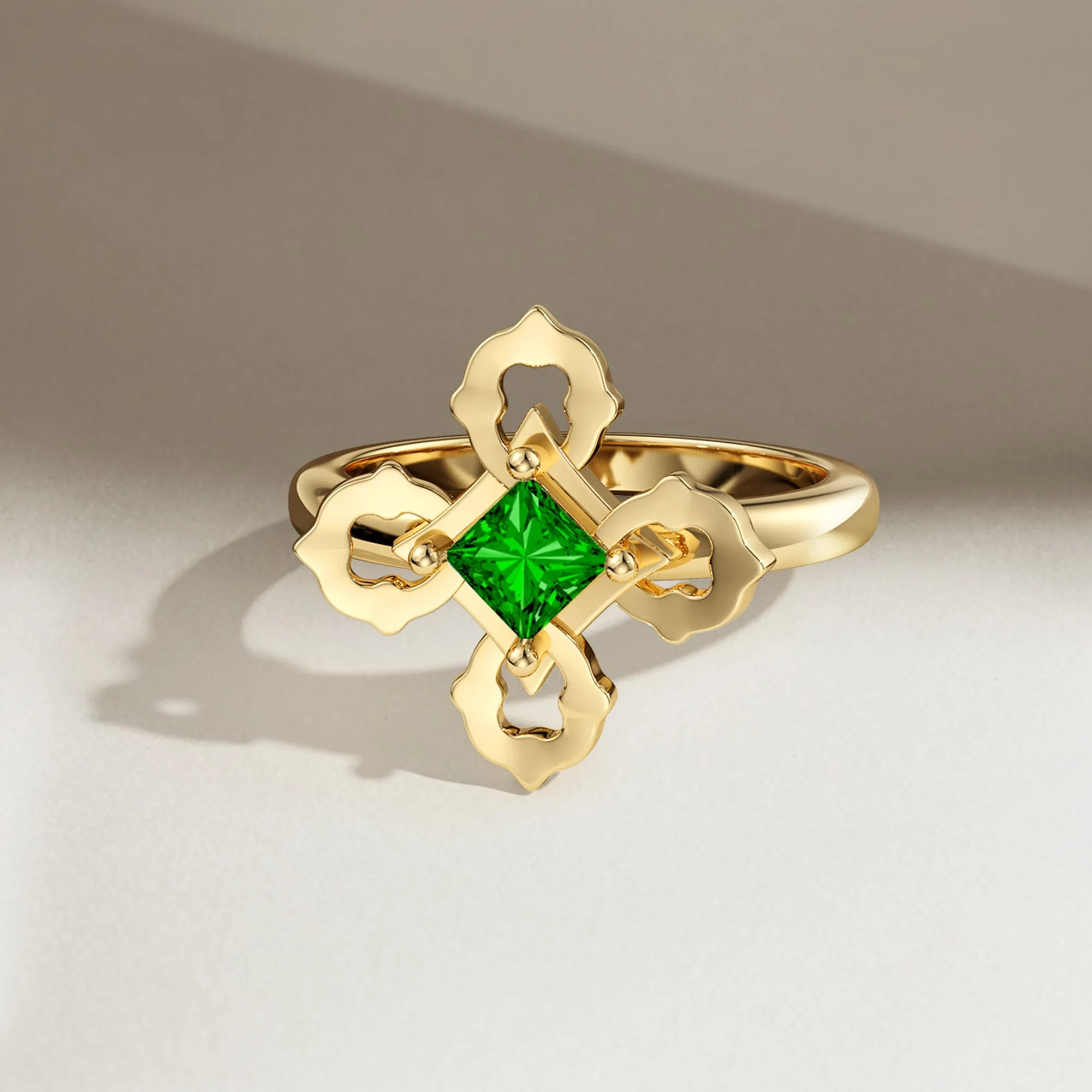 Four-Leaf Clover Statement Ring sold by Vanimy Jewelry product image thumbnail 4