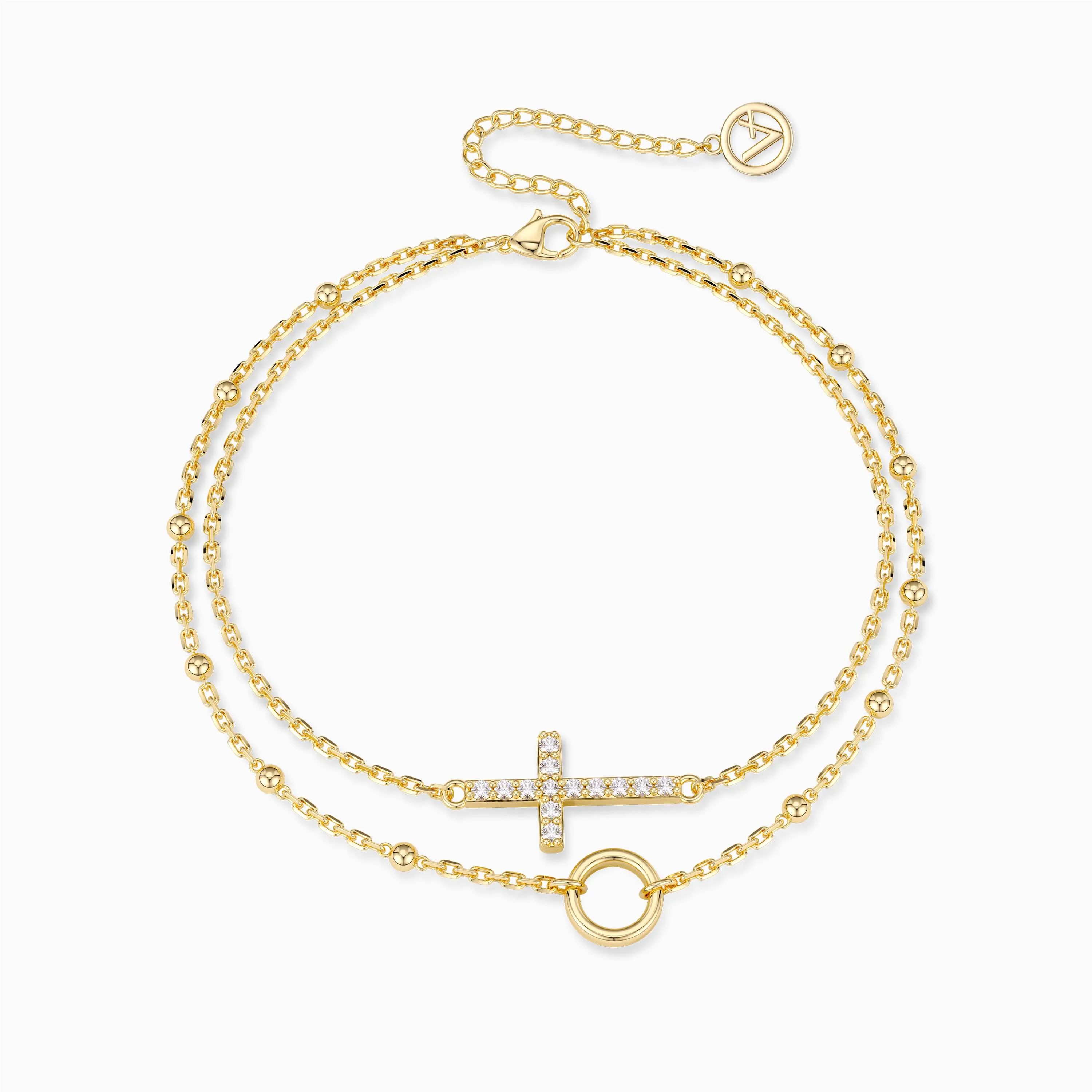 Gold Layered Cross Bracelet sold by Vanimy Jewelry