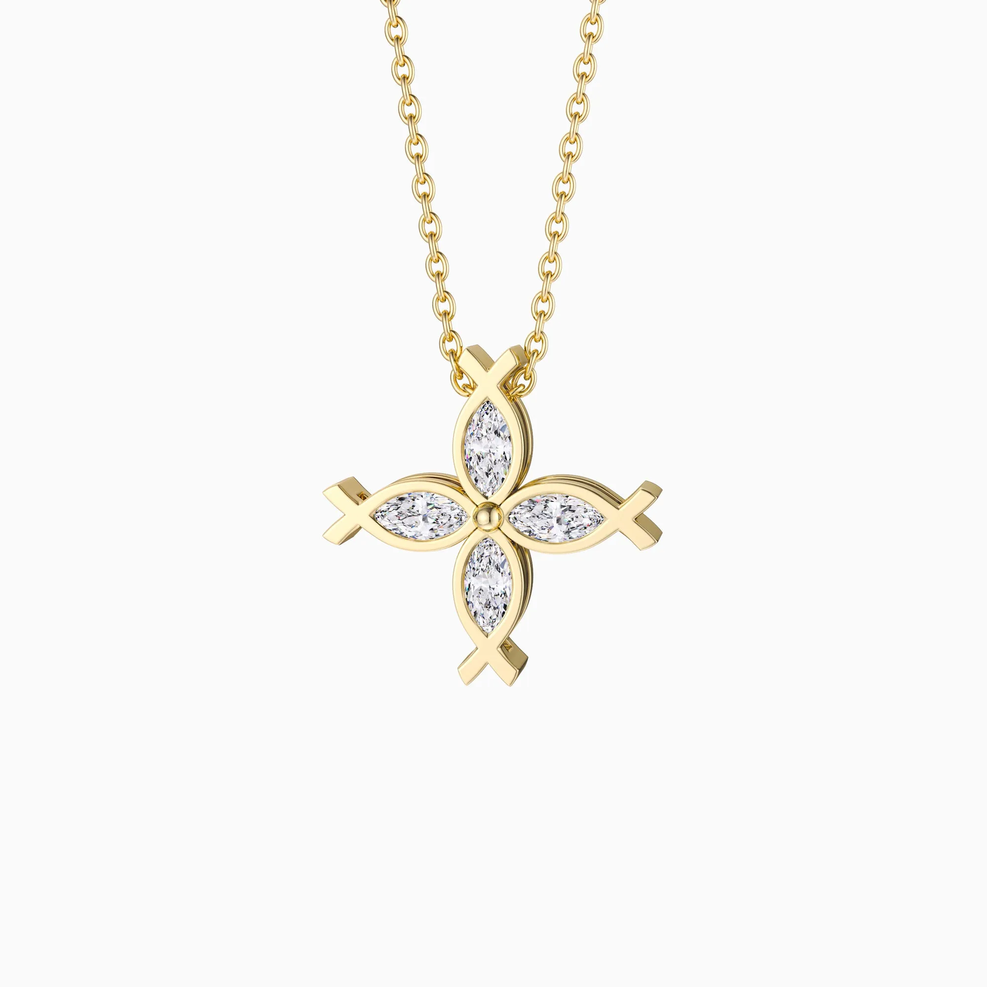 Ichthys Cross Pendant Necklace sold by Vanimy Jewelry