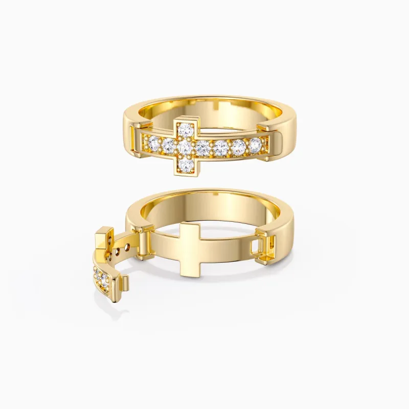 Personalized Eternal Love Cross Promise Ring sold by Vanimy Jewelry