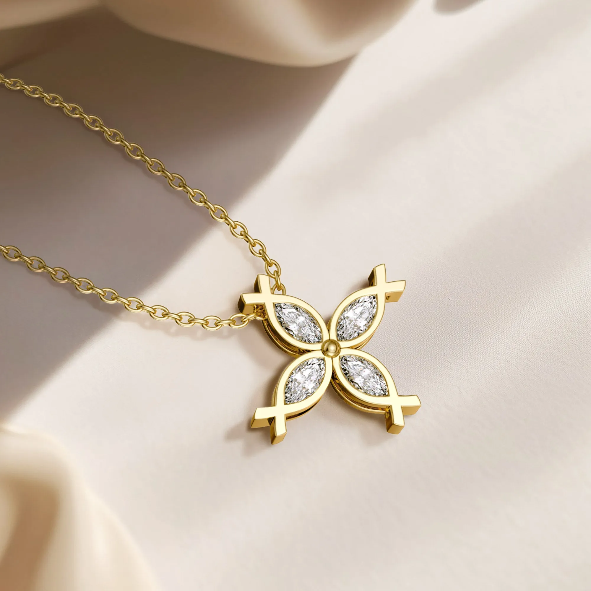 Ichthys Cross Pendant Necklace sold by Vanimy Jewelry product image thumbnail 2