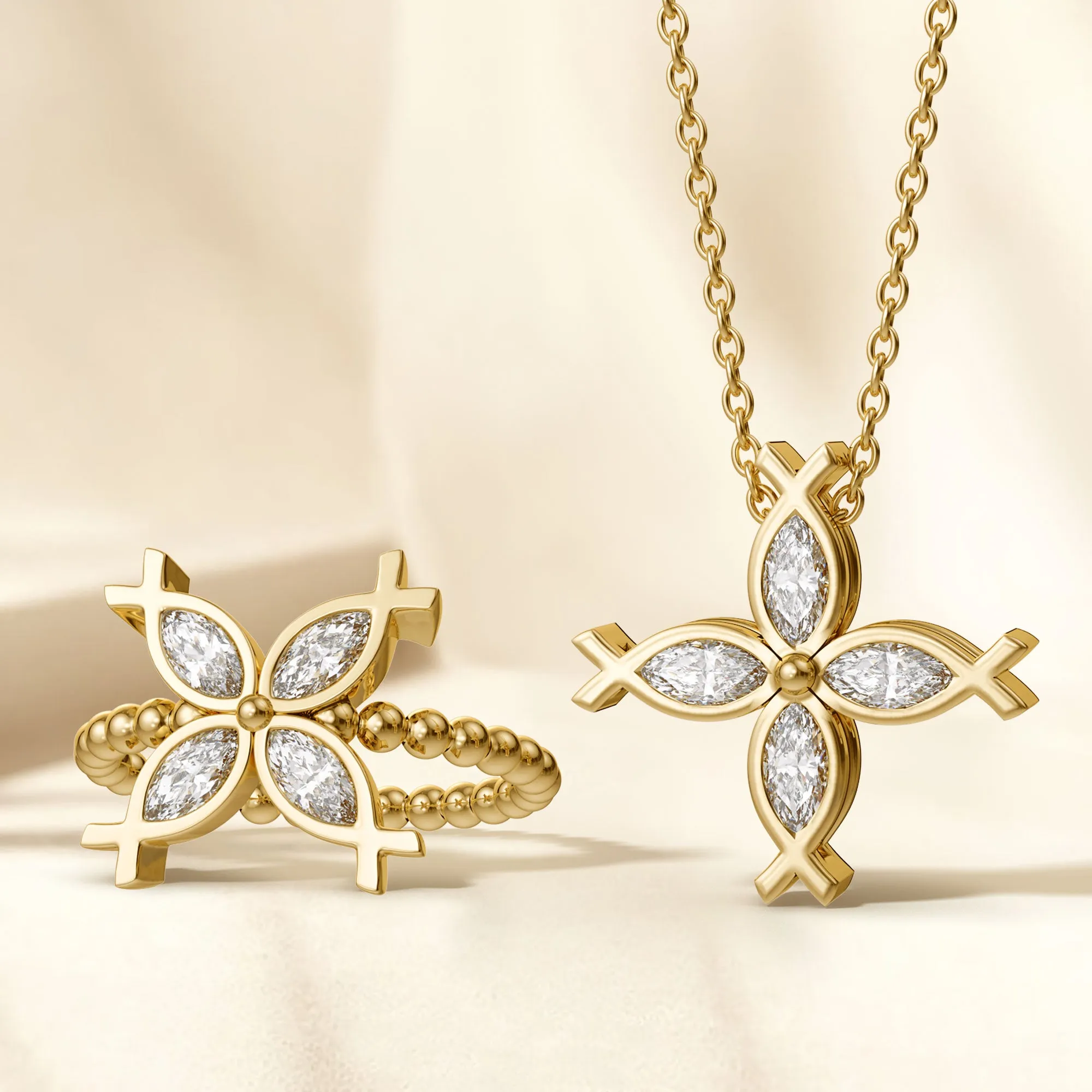 Ichthys Cross Pendant Necklace sold by Vanimy Jewelry product image thumbnail 4