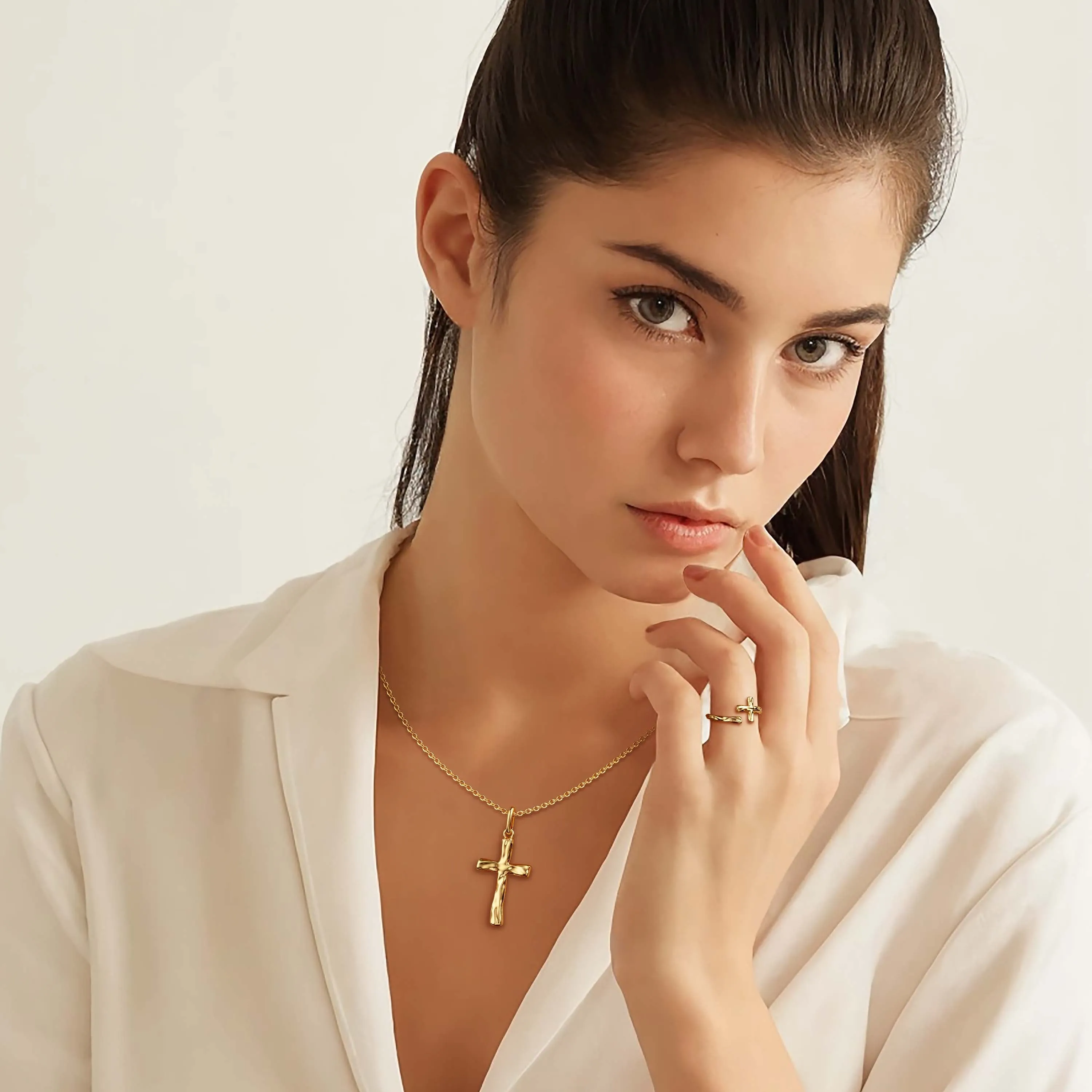 Liquid Open Cross Ring sold by Vanimy Jewelry product image thumbnail 3