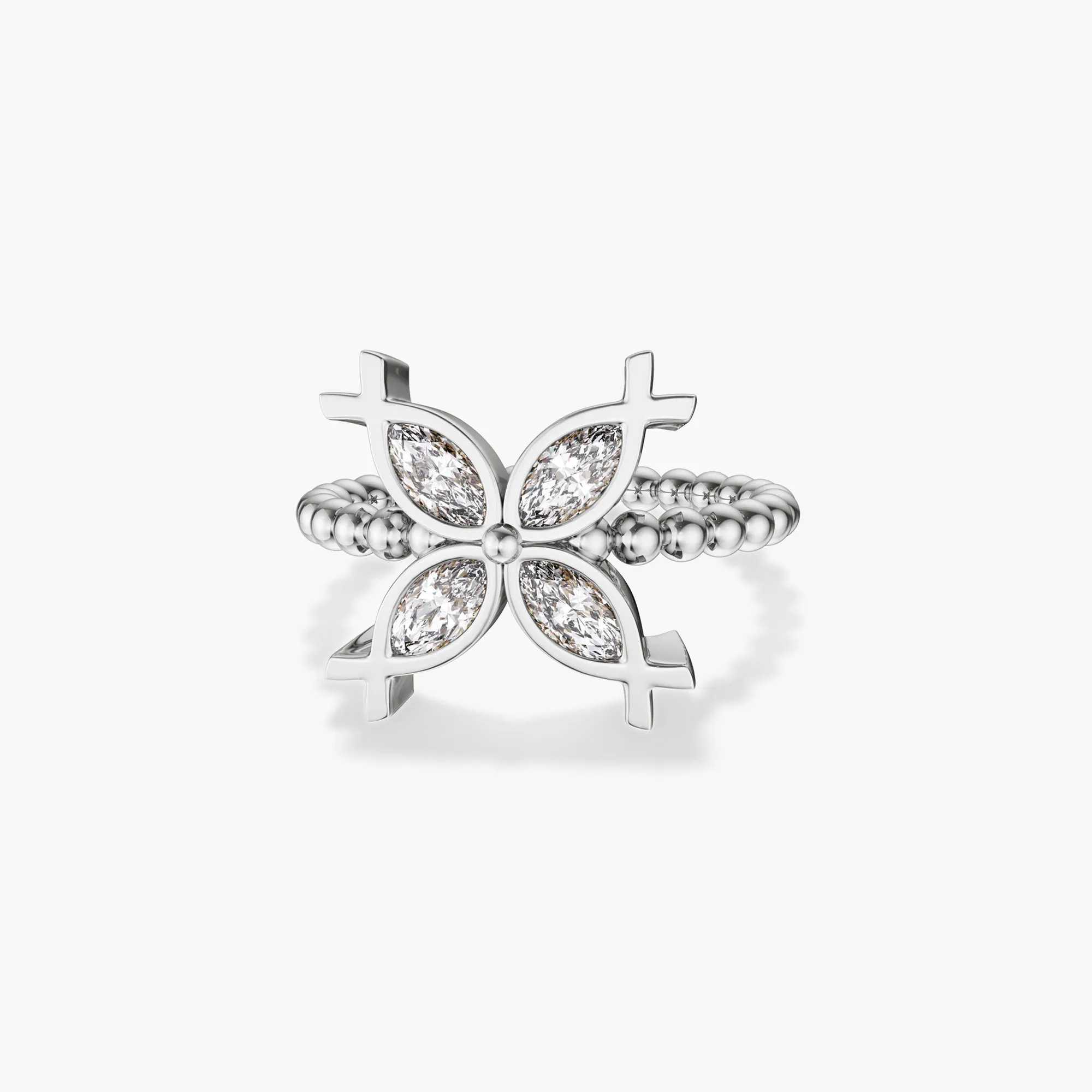 Ichthys Cross Beaded Statement Ring sold by Vanimy Jewelry product image thumbnail 5