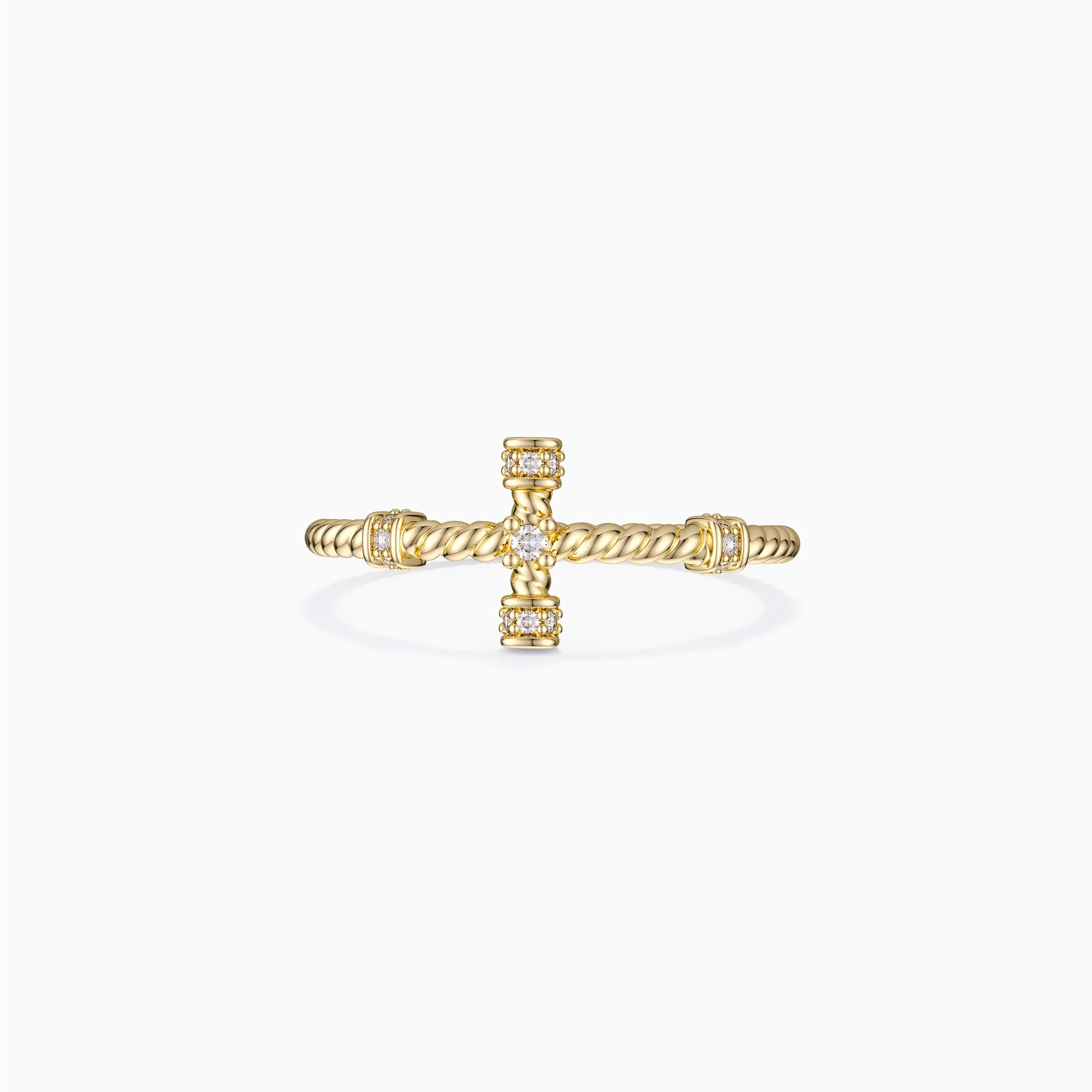 Zircon Cross Stack Ring sold by Vanimy Jewelry