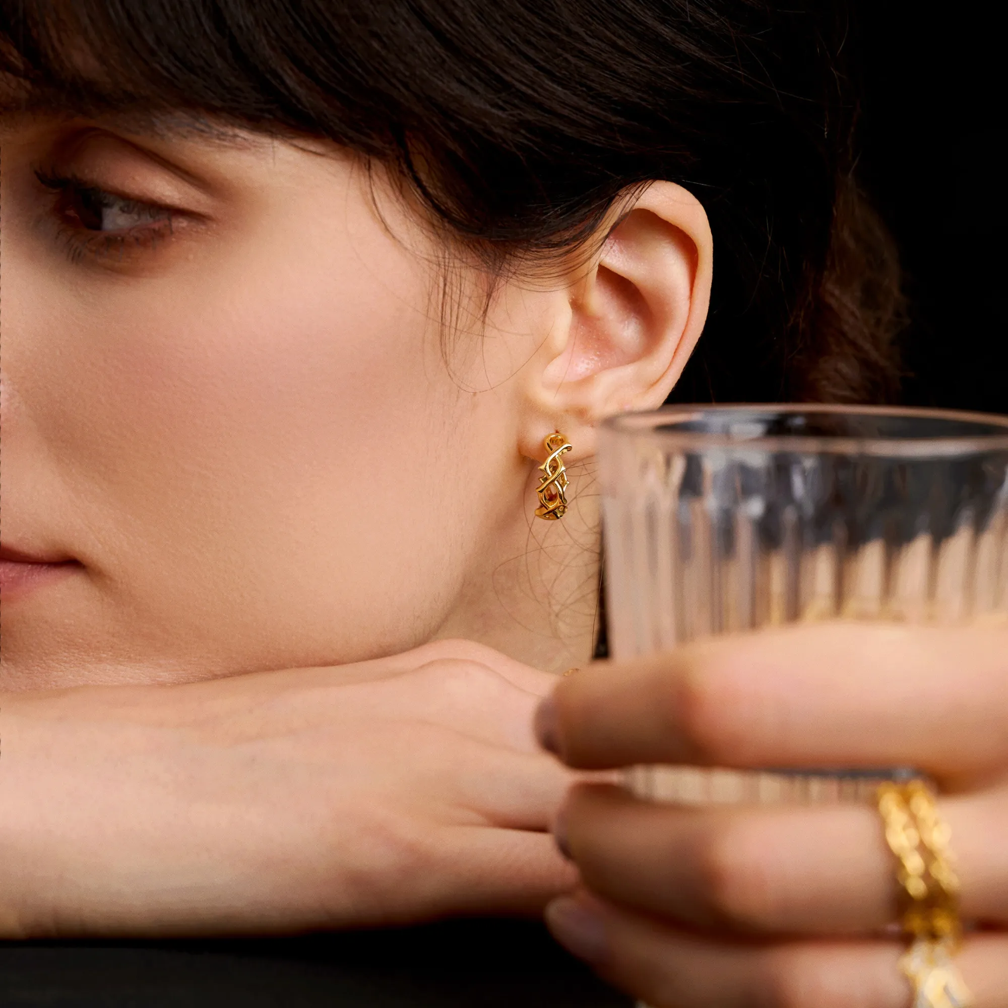 Thorns Hoop Earrings sold by Vanimy Jewelry product image thumbnail 3