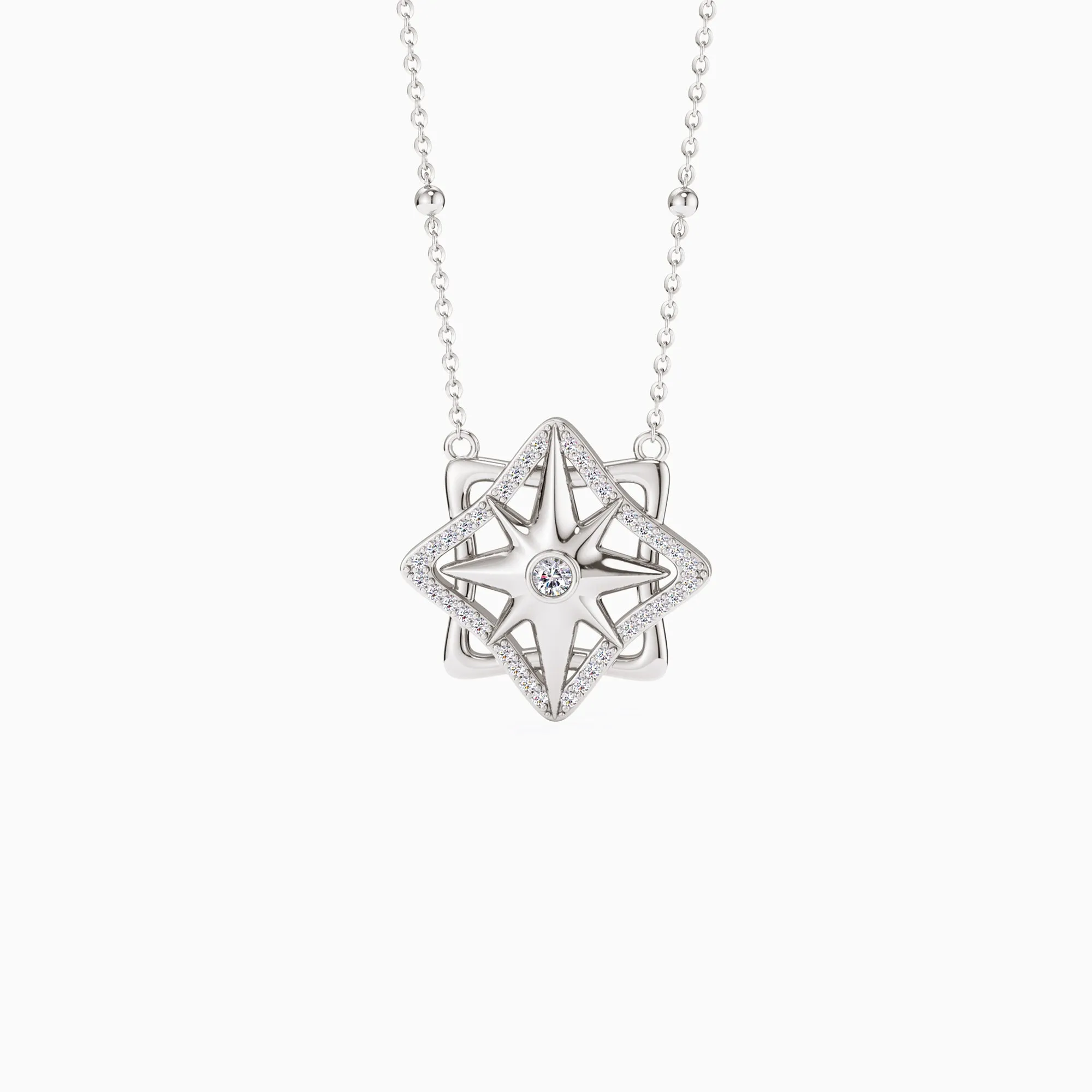 Pave North Star Amulet Necklace sold by Vanimy Jewelry product image thumbnail 5
