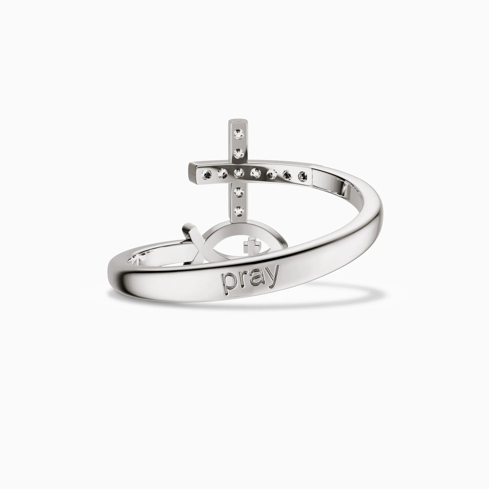 Pray Jesus Fish And Cross Ring sold by Vanimy Jewelry product image thumbnail 2