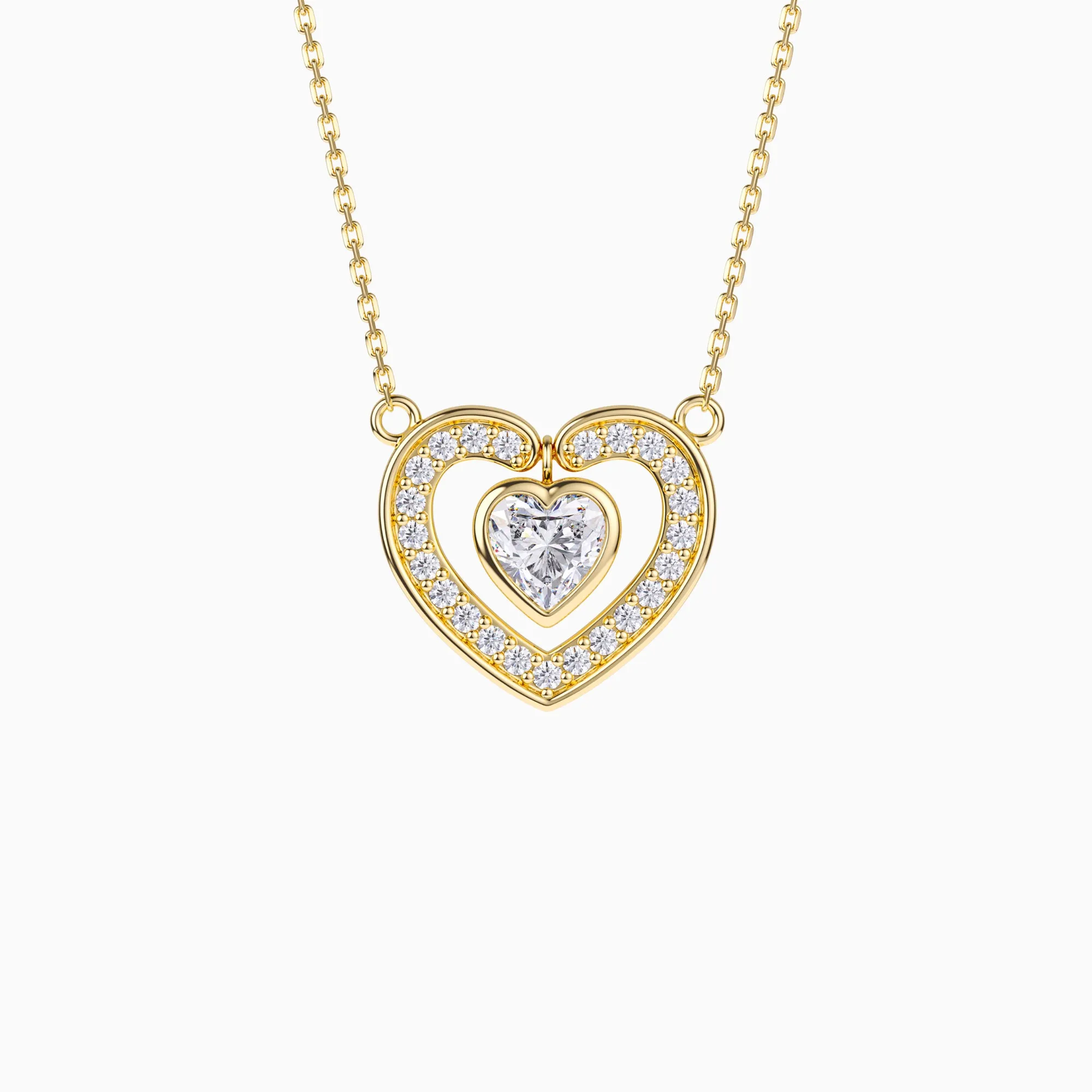 Double Heart Love Necklace sold by Vanimy Jewelry