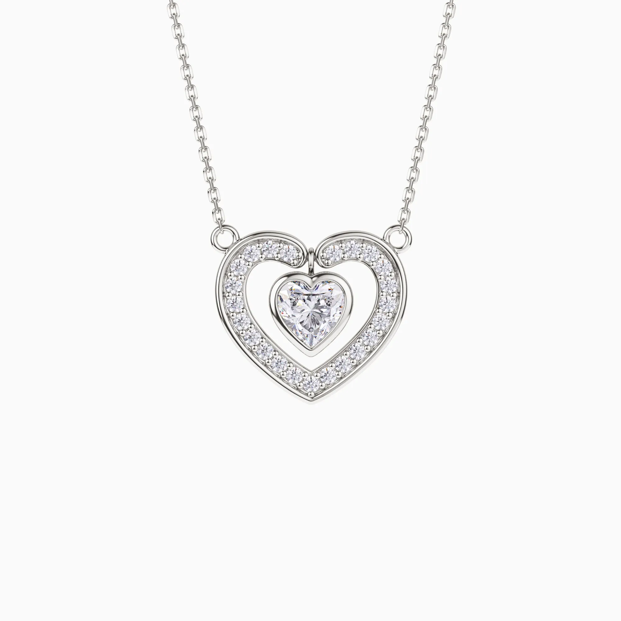 Double Heart Love Necklace sold by Vanimy Jewelry product image thumbnail 4