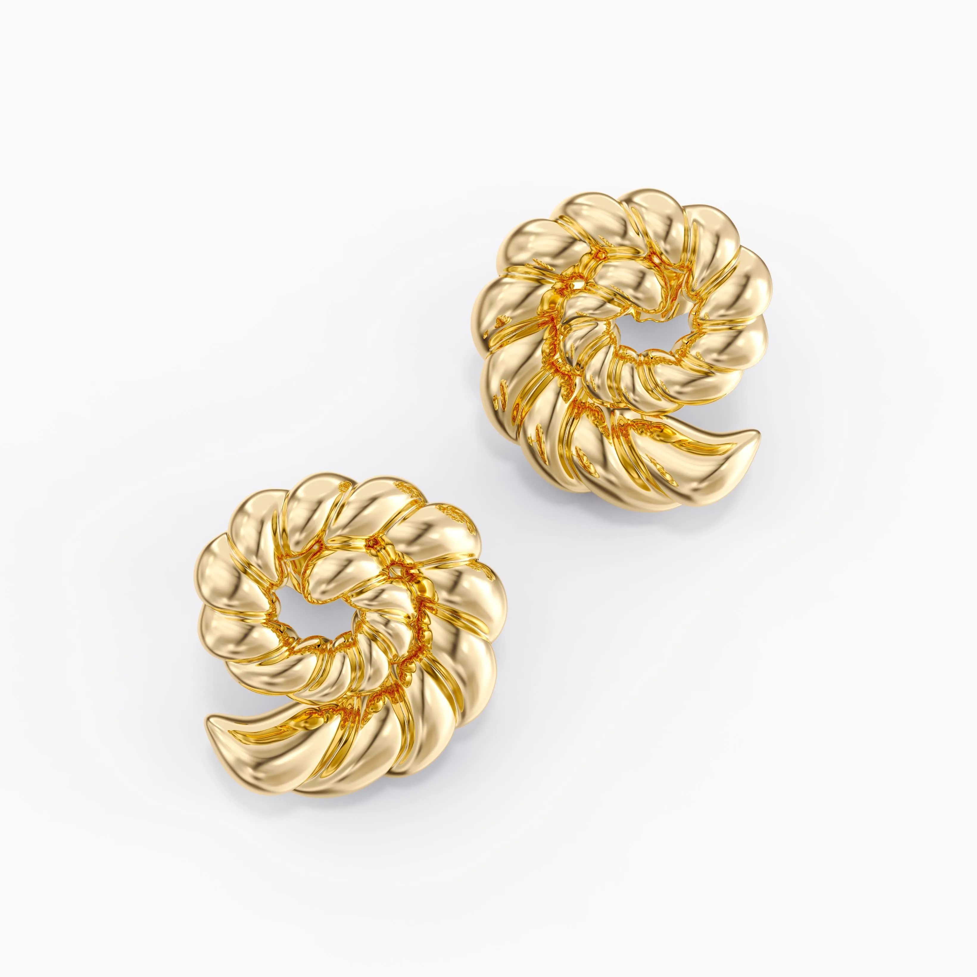 Conch Rope Stud Earrings sold by Vanimy Jewelry product image thumbnail 4