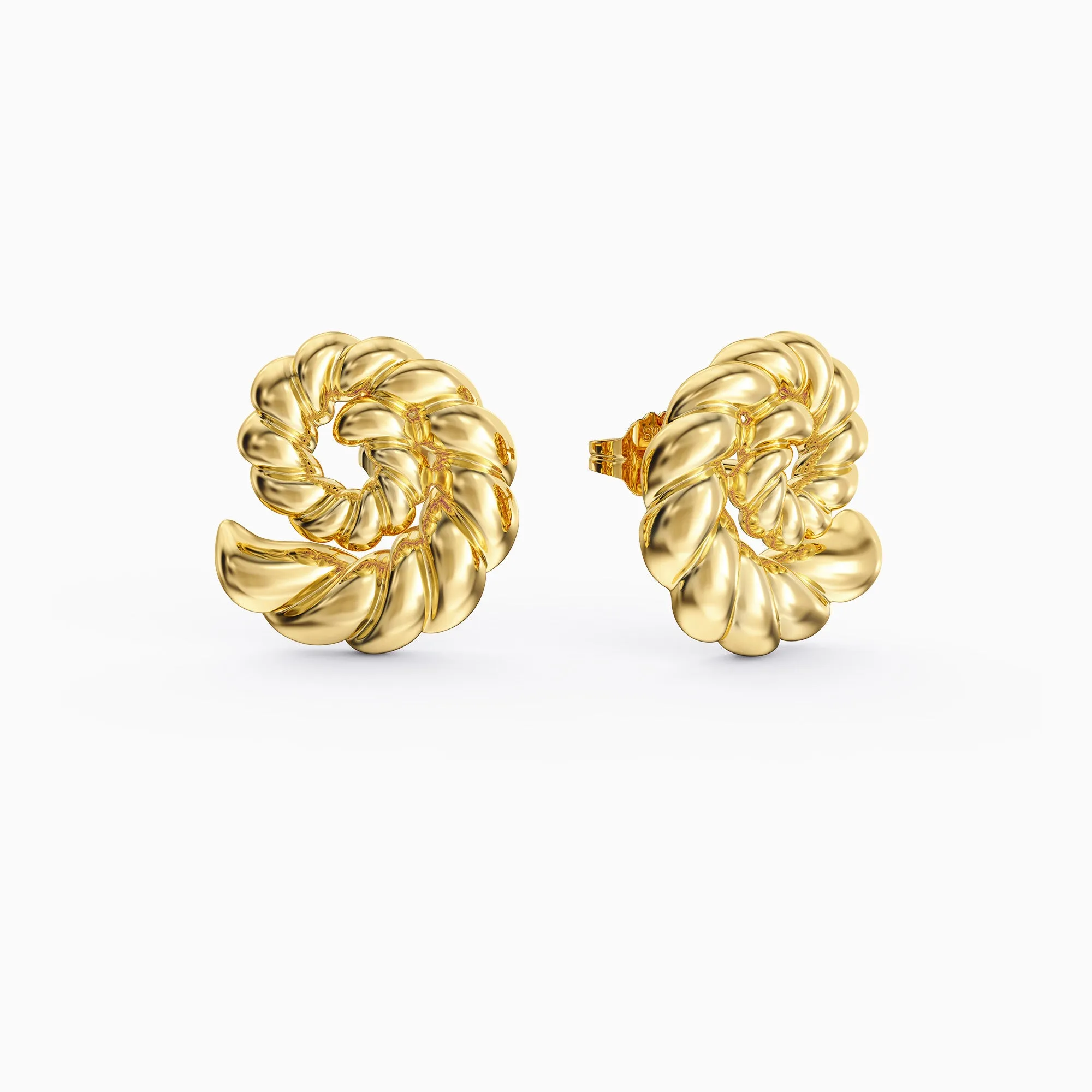 Conch Rope Stud Earrings sold by Vanimy Jewelry